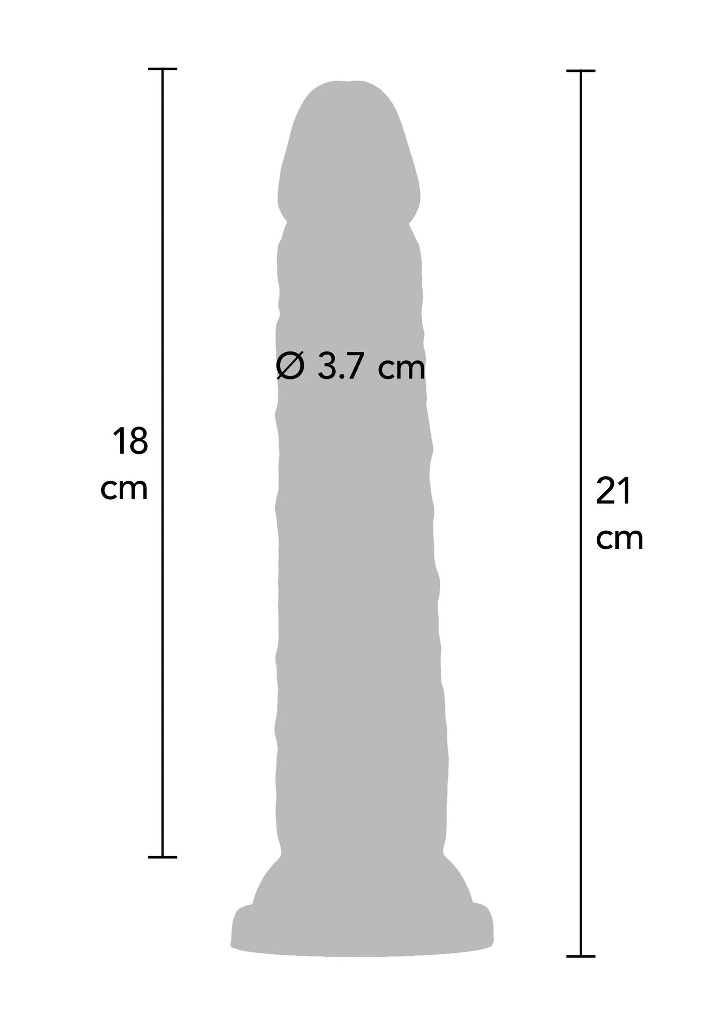 10118 toyjoy get real deluxe dual density dong tpe 21cm