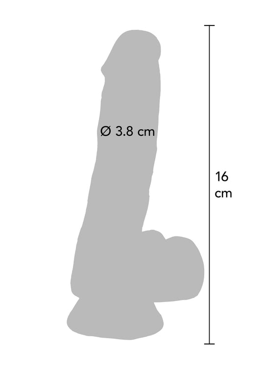 10124 toyjoy get real clear dildo tpe 16cm