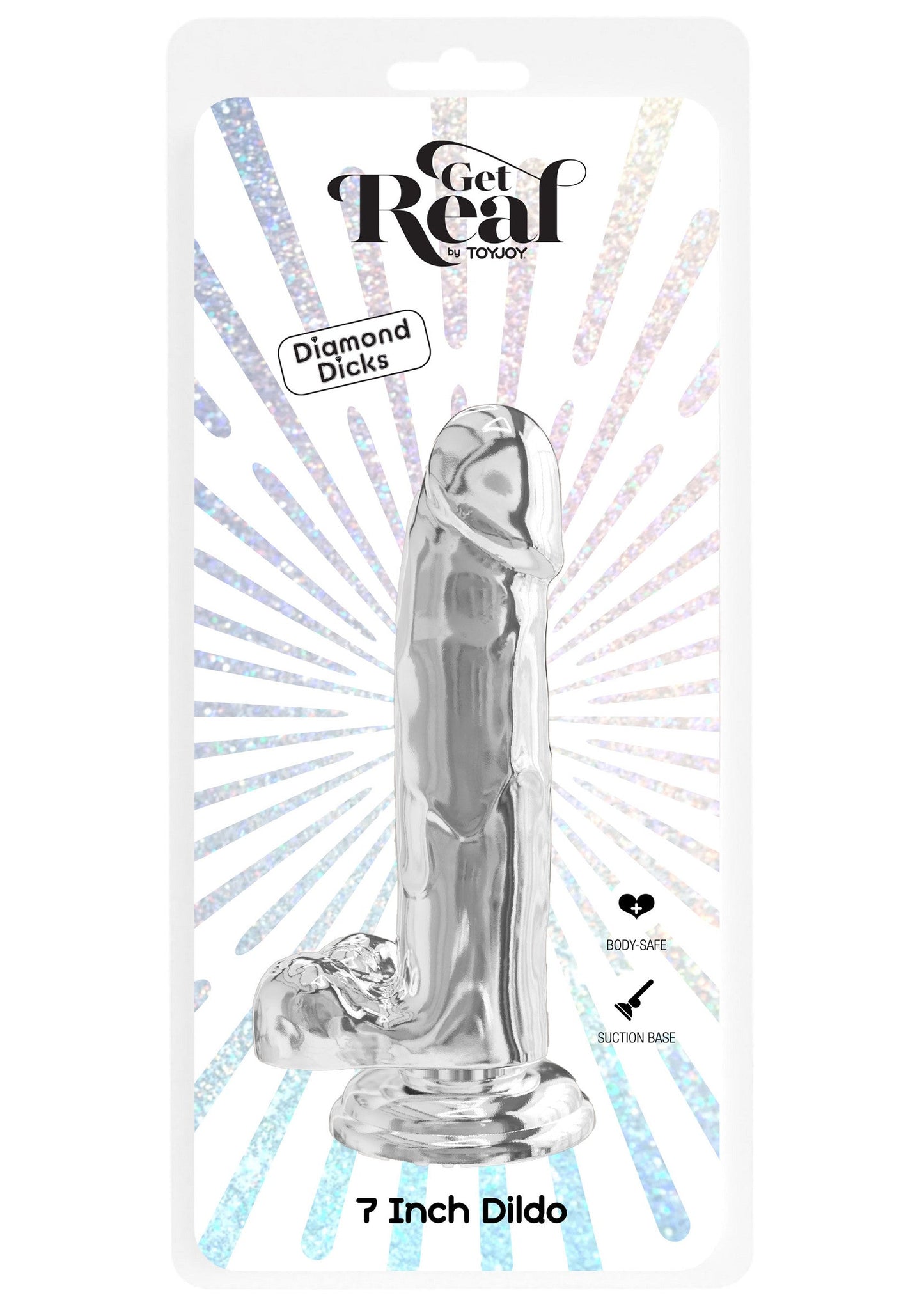 10125 toyjoy get real clear dildo tpe 18cm
