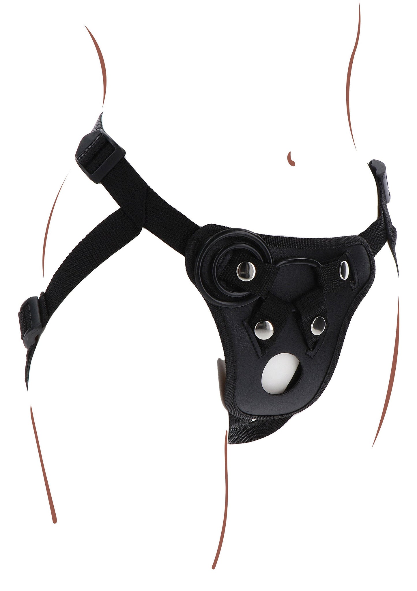 10142 toyjoy get real strap on pleasure hole harness