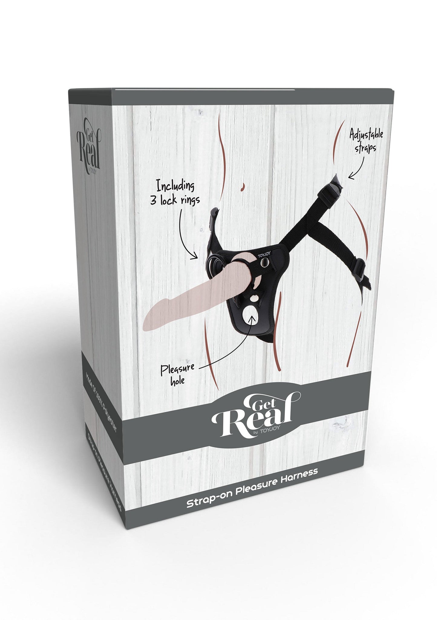 10142 toyjoy get real strap on pleasure hole harness
