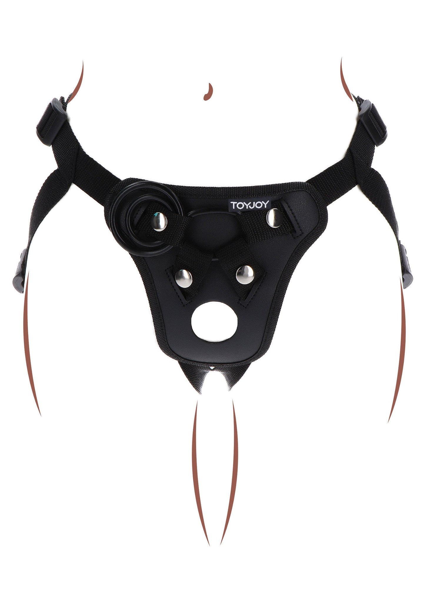 10142 toyjoy get real strap on pleasure hole harness