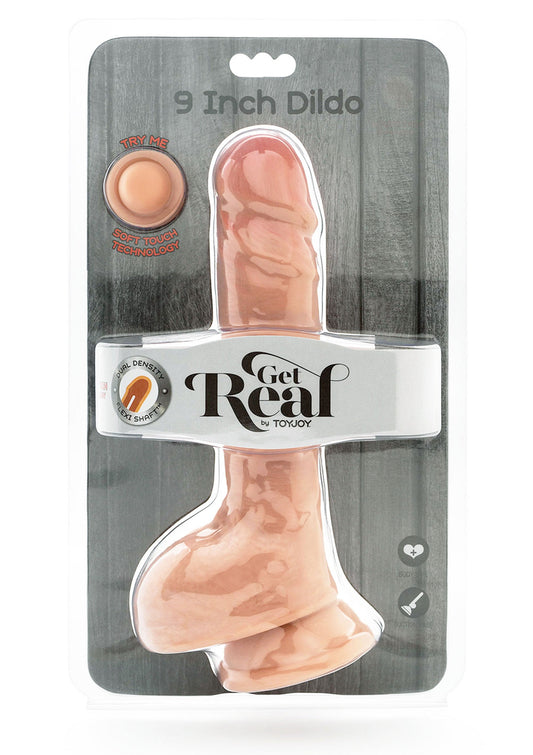 10177 toyjoy get real dual density dildo tpe 23cm