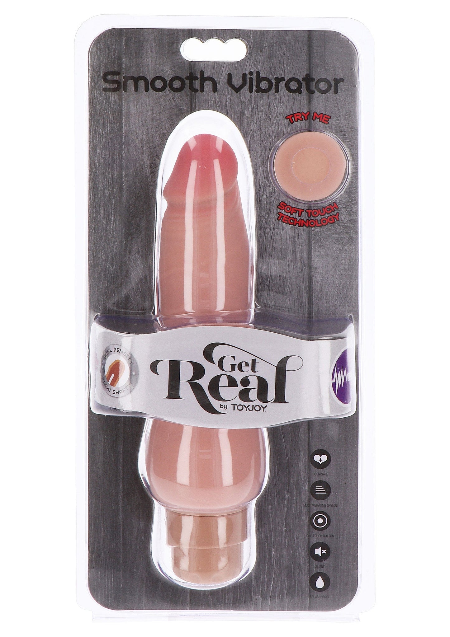 10195 toyjoy get real dual density smooth vibrator tpe 225cm