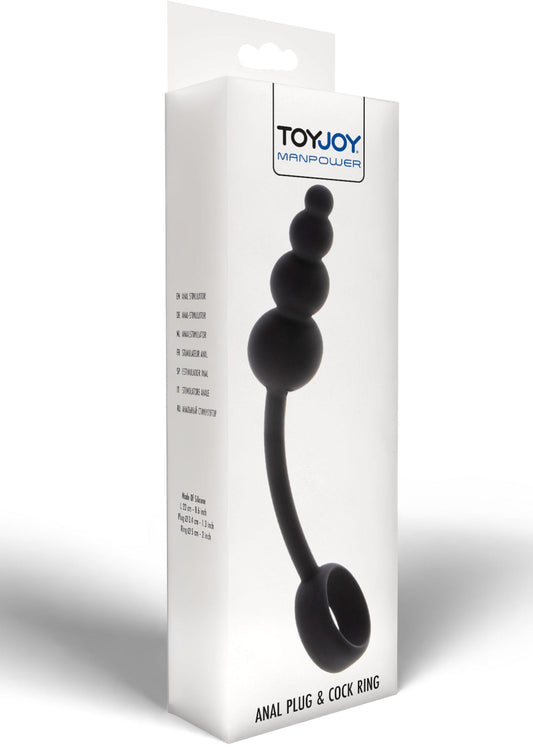 10473 toyjoy manpower anal plug cock ring