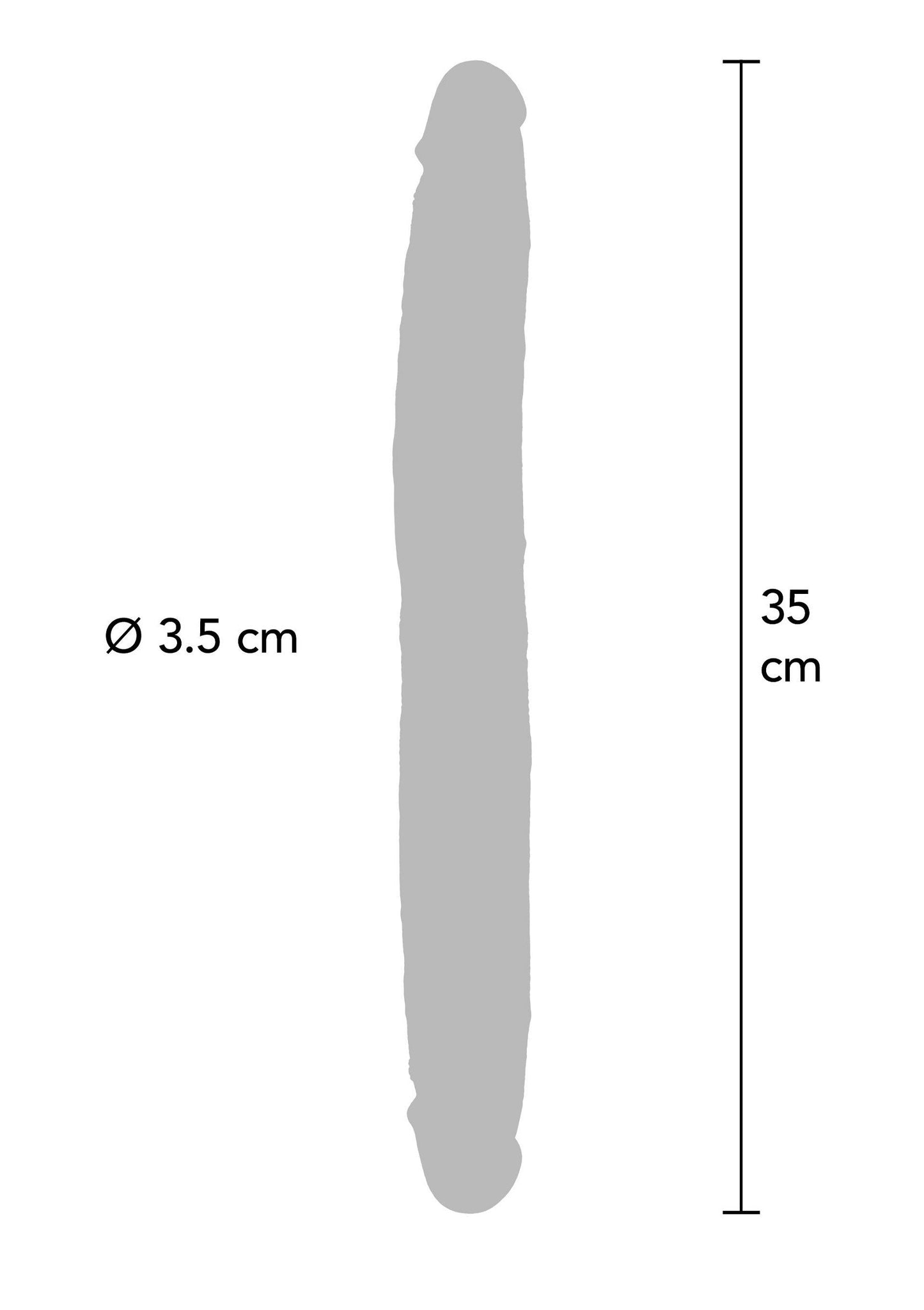 11206 toyjoy get real foreskin double dong silicone 35cm
