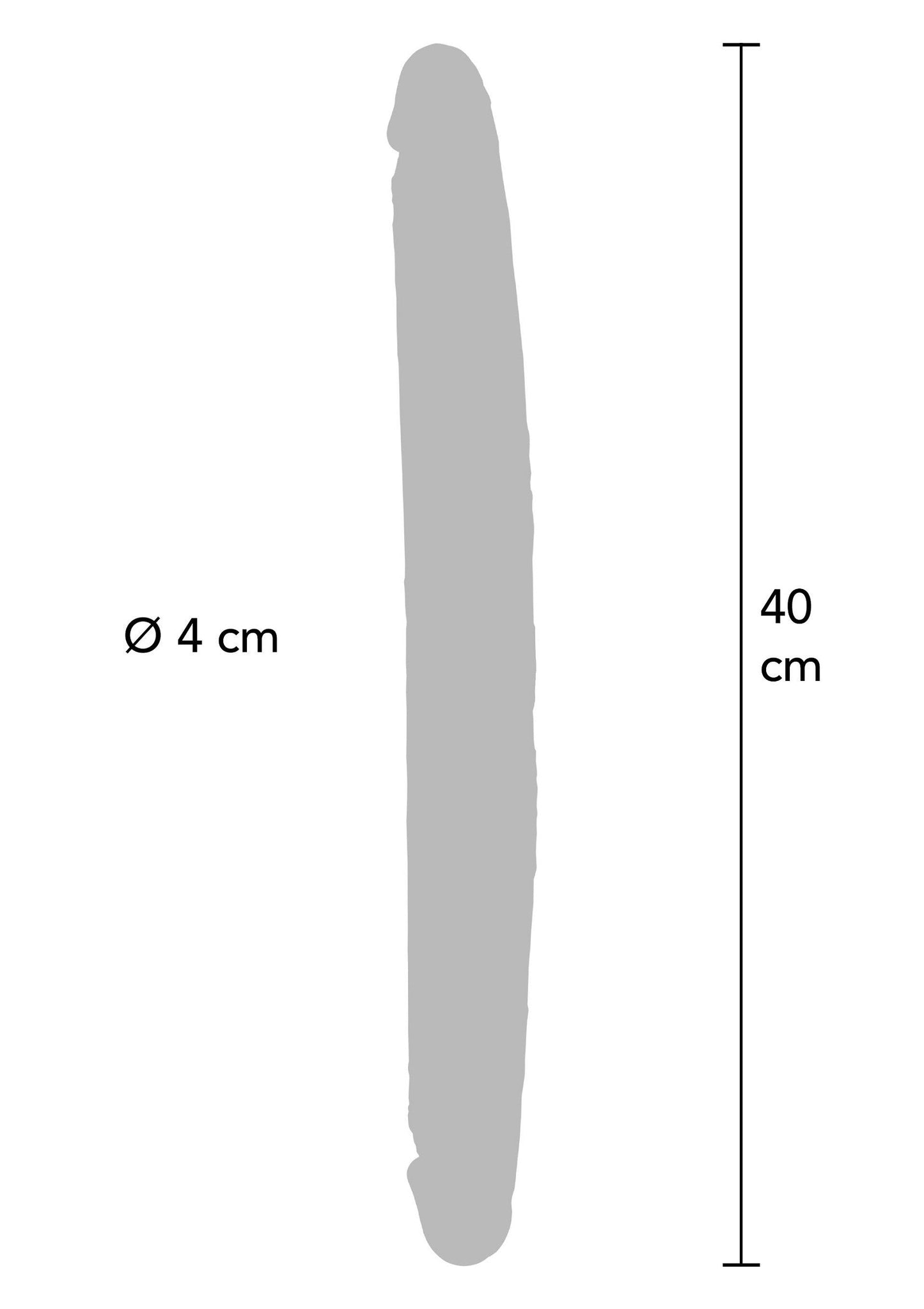 11207 toyjoy get real foreskin double dong silicone 40cm