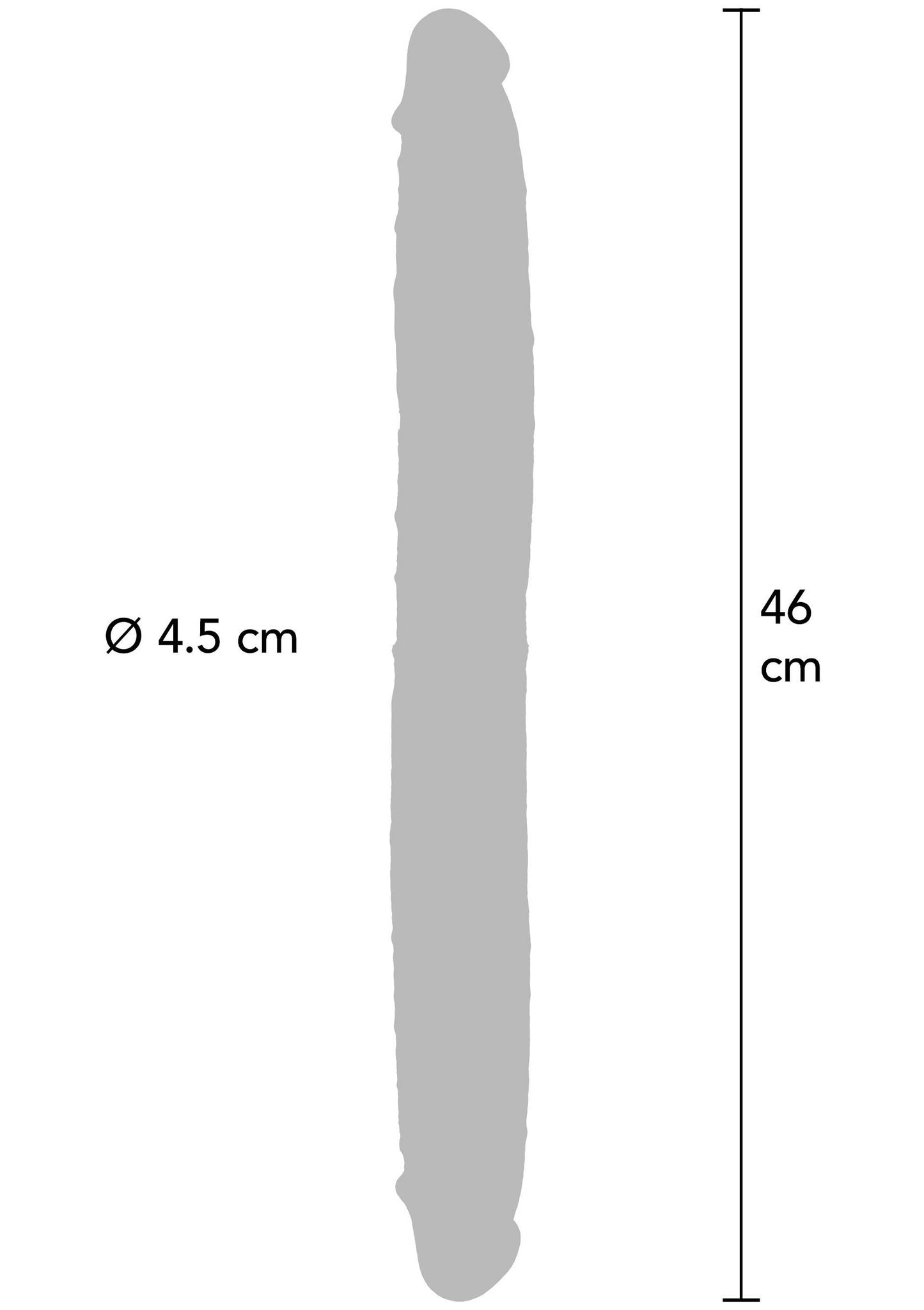 11208 toyjoy get real foreskin double dong silicone 46cm