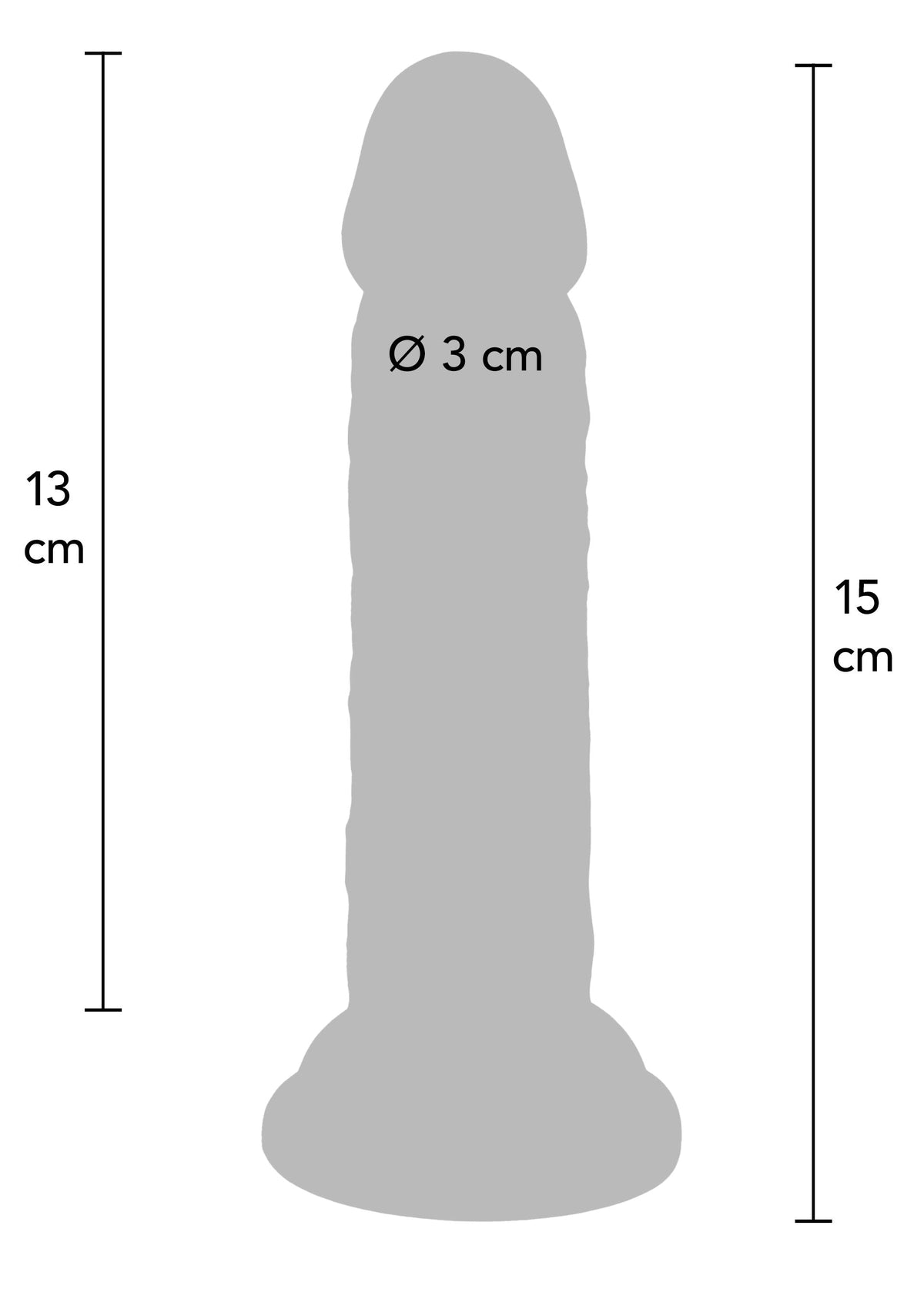 Deluxe Dual Density Dong TPE 15 cm