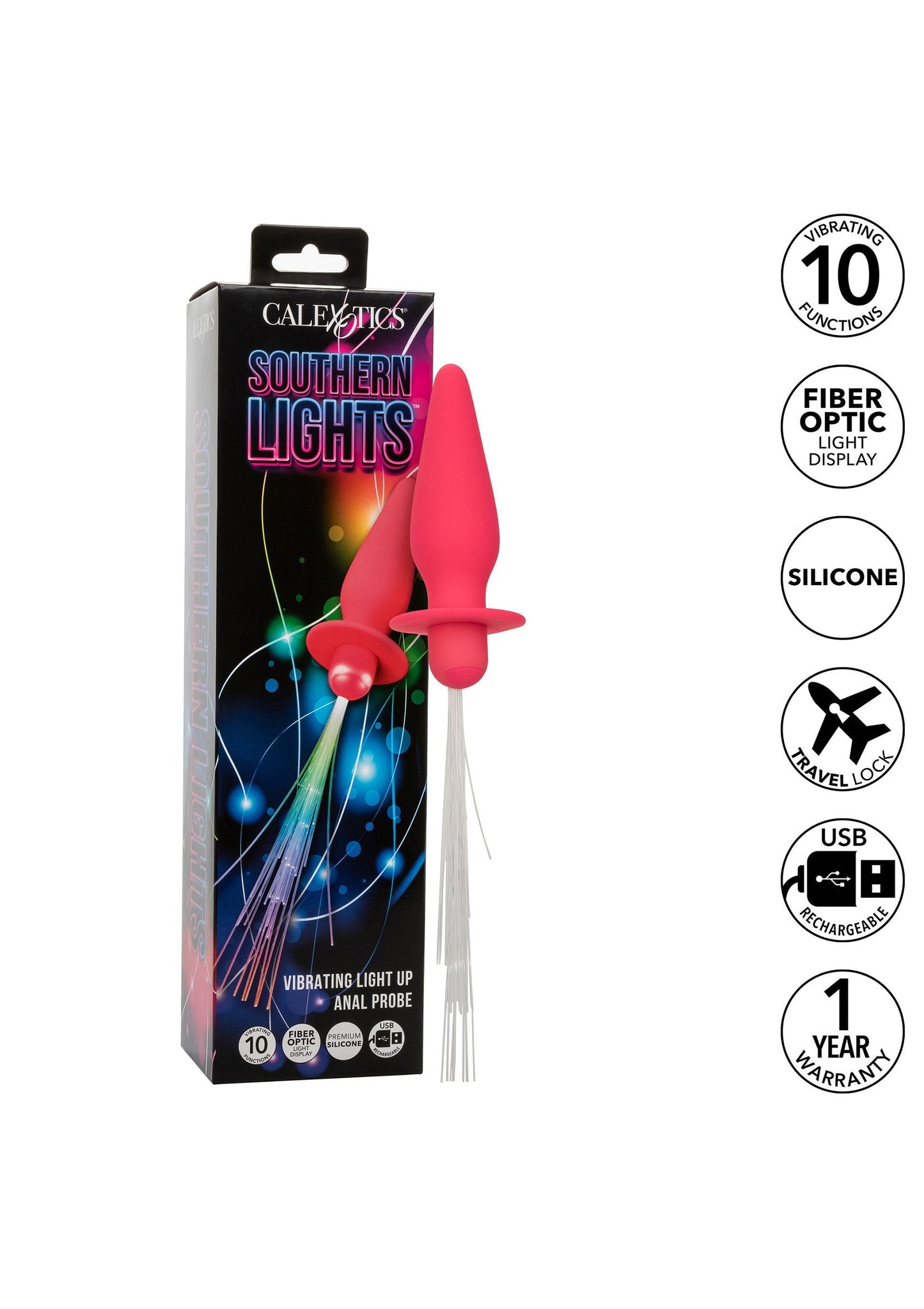 11975 calexotics southern lights vibrating light up anal probe