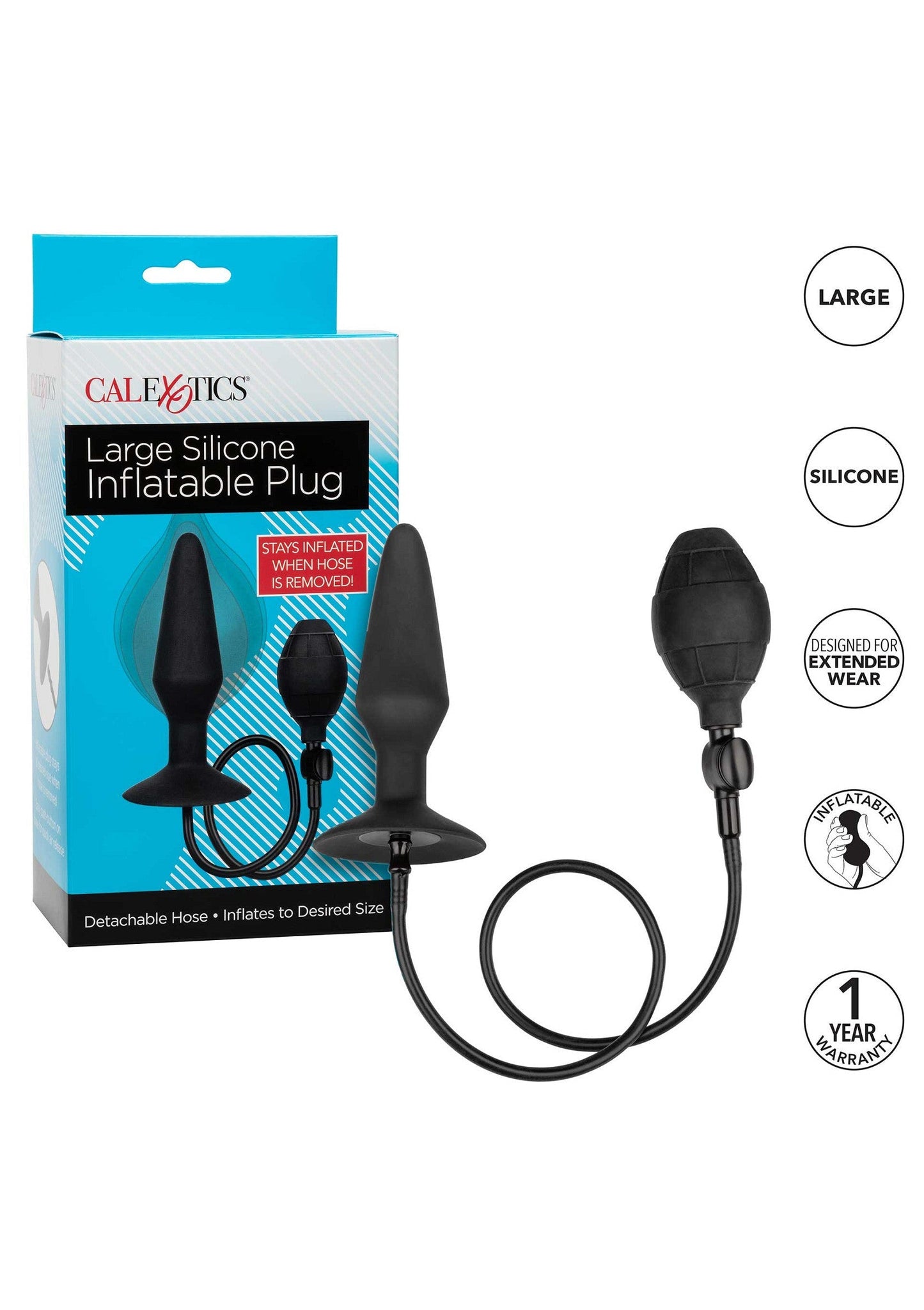 12032 calexotics anal large silicone inflatable plug