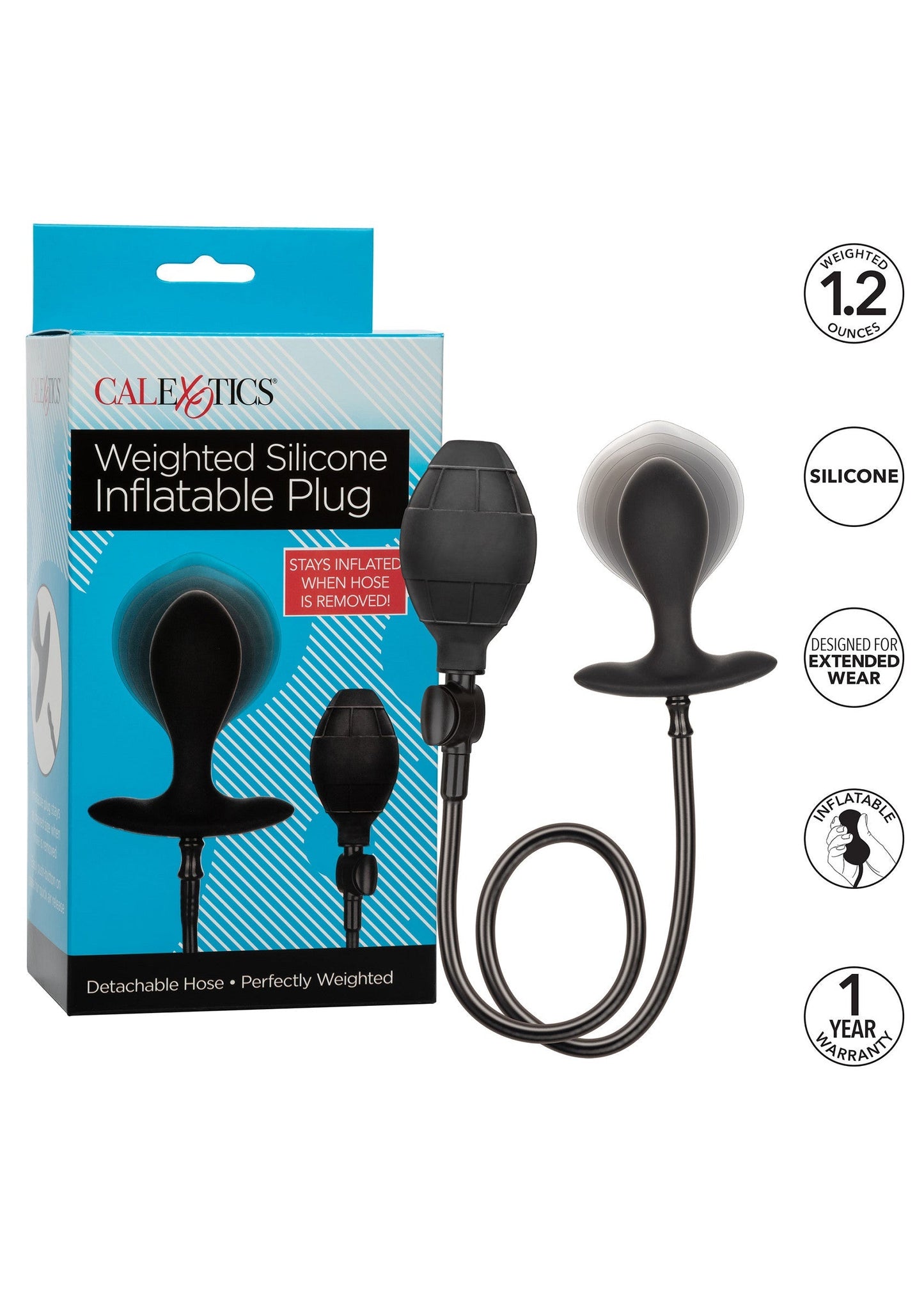 12033 calexotics anal silicone inflatable plug