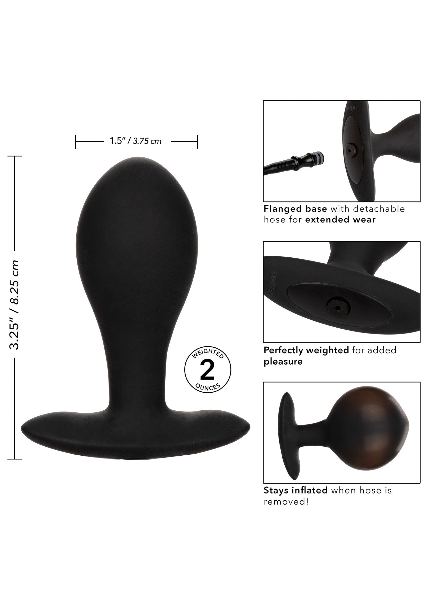 12036 calexotics anal weighted inflatable plug large