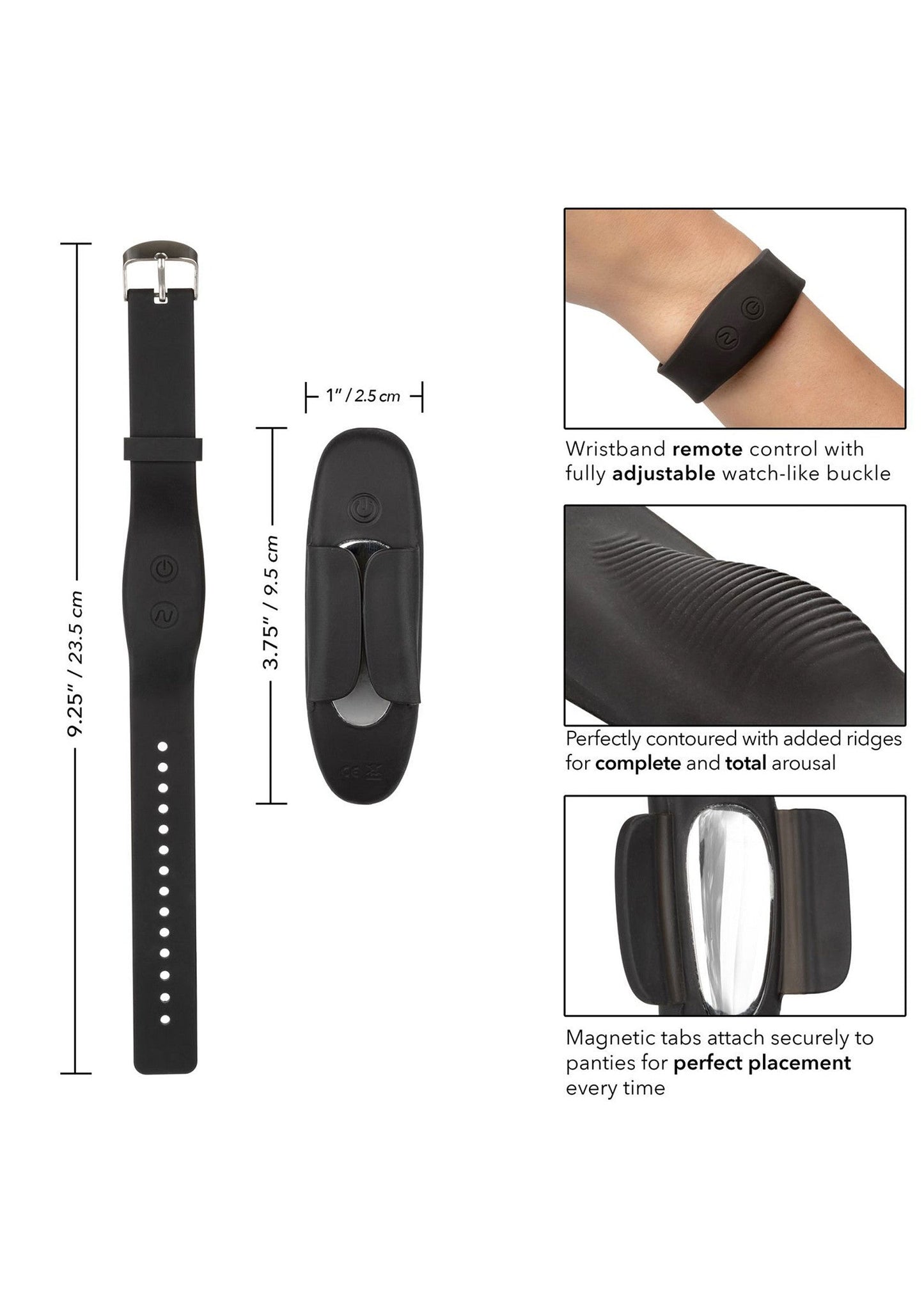 12059 calexotics remote controlled vibes wristband remote panty teaser
