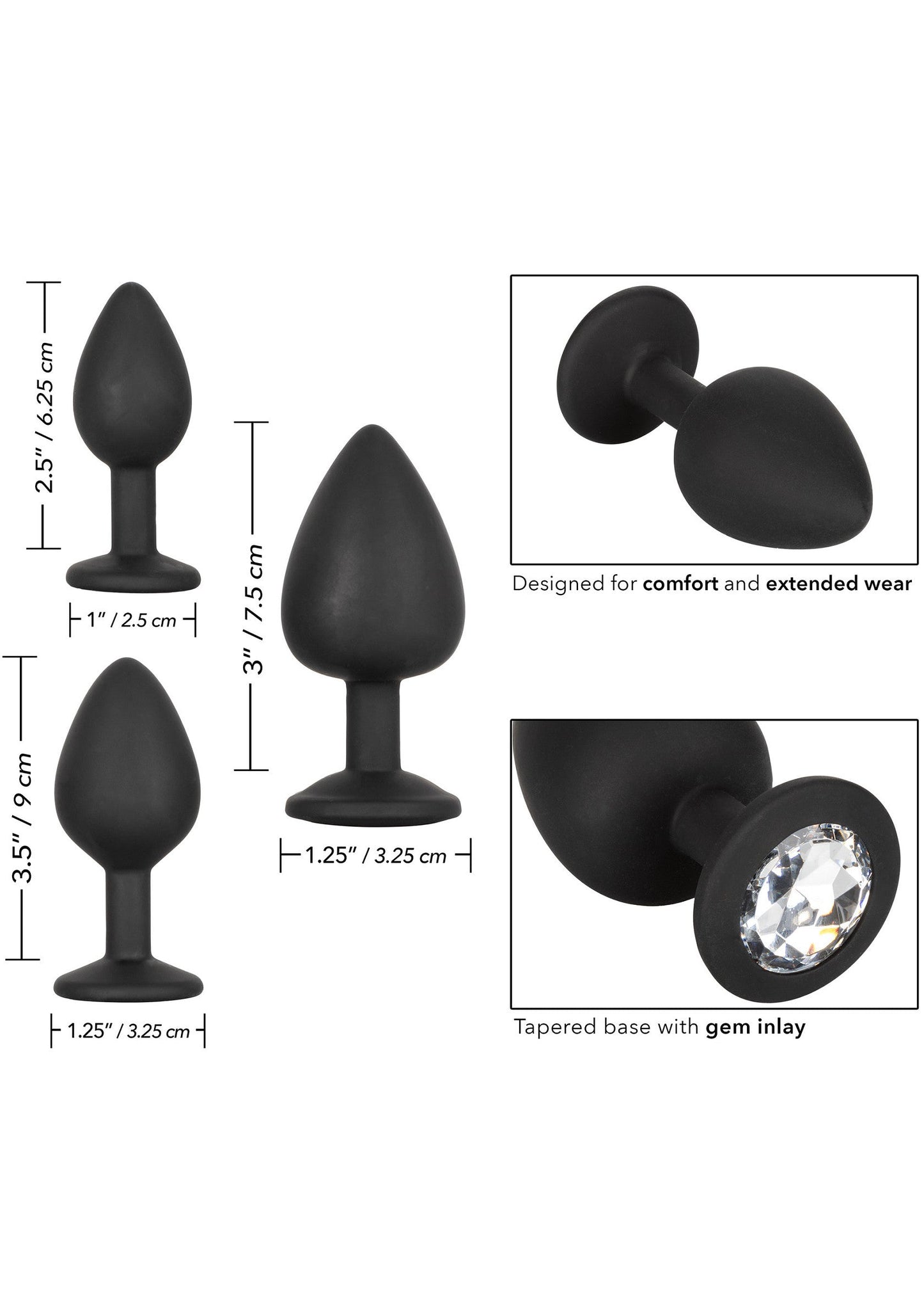 12108 calexotics anal silicone gem anal kit