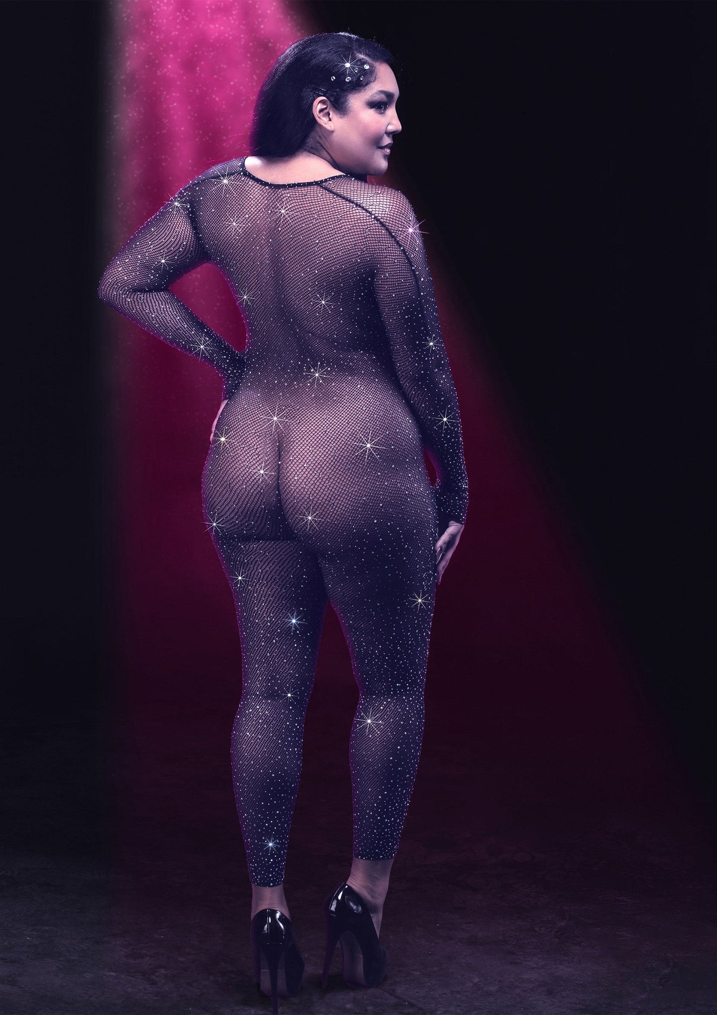 12272 calexotics radiance crotchless bodystocking plus