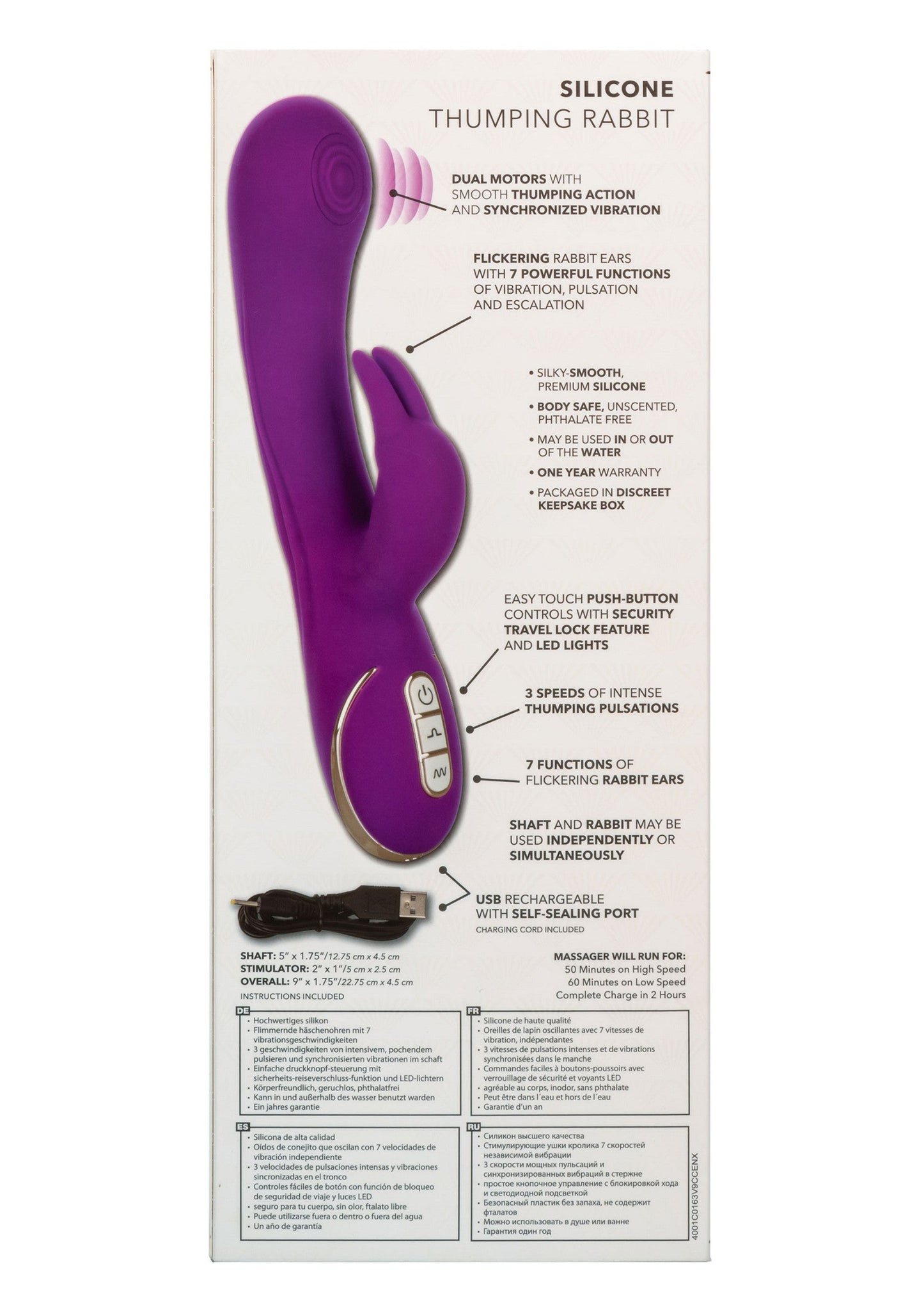 12439 calexotics jack rabbits signature silicone thumping rabbit