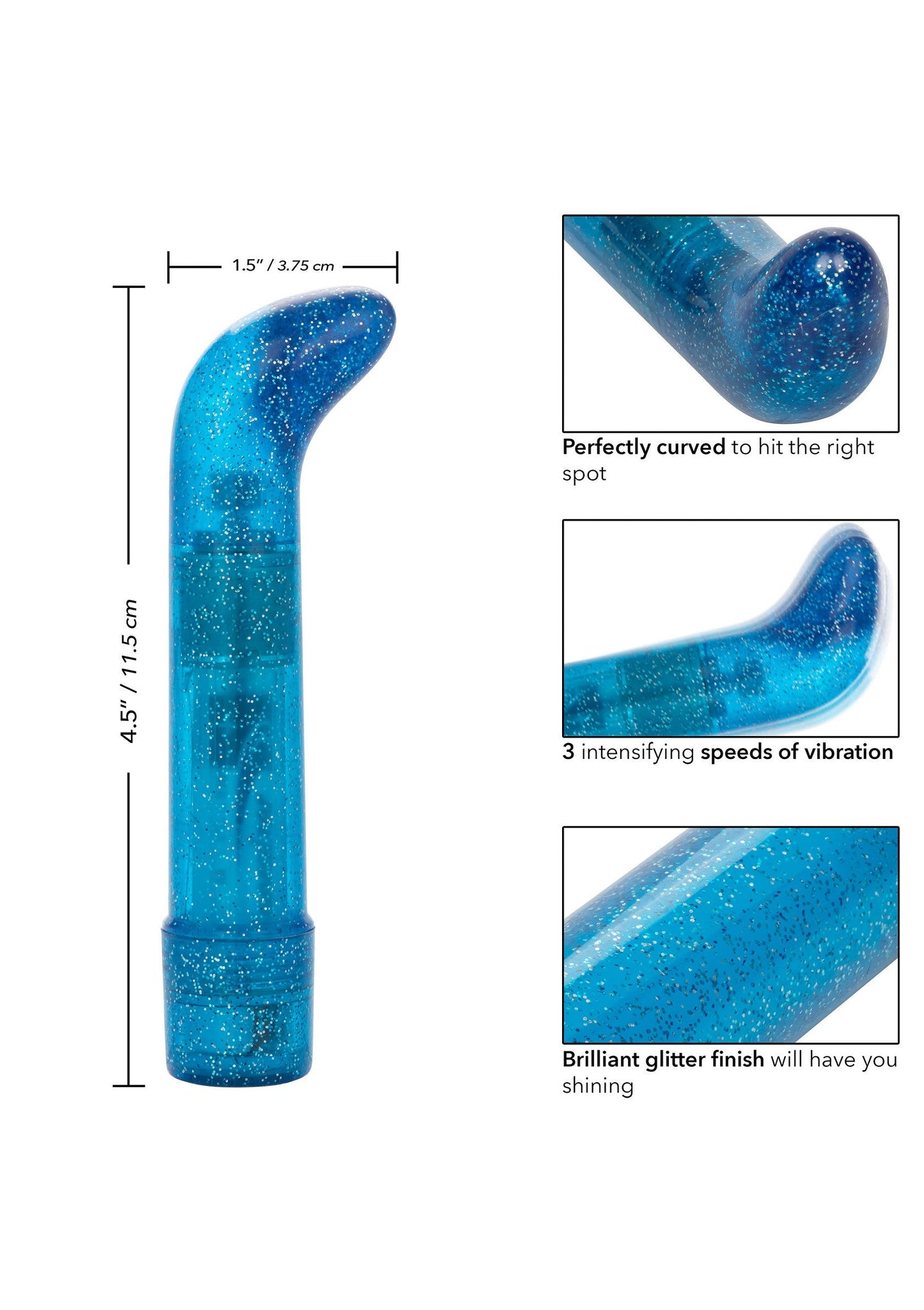 12516 calexotics personality vibes sparkle mini g vibrator