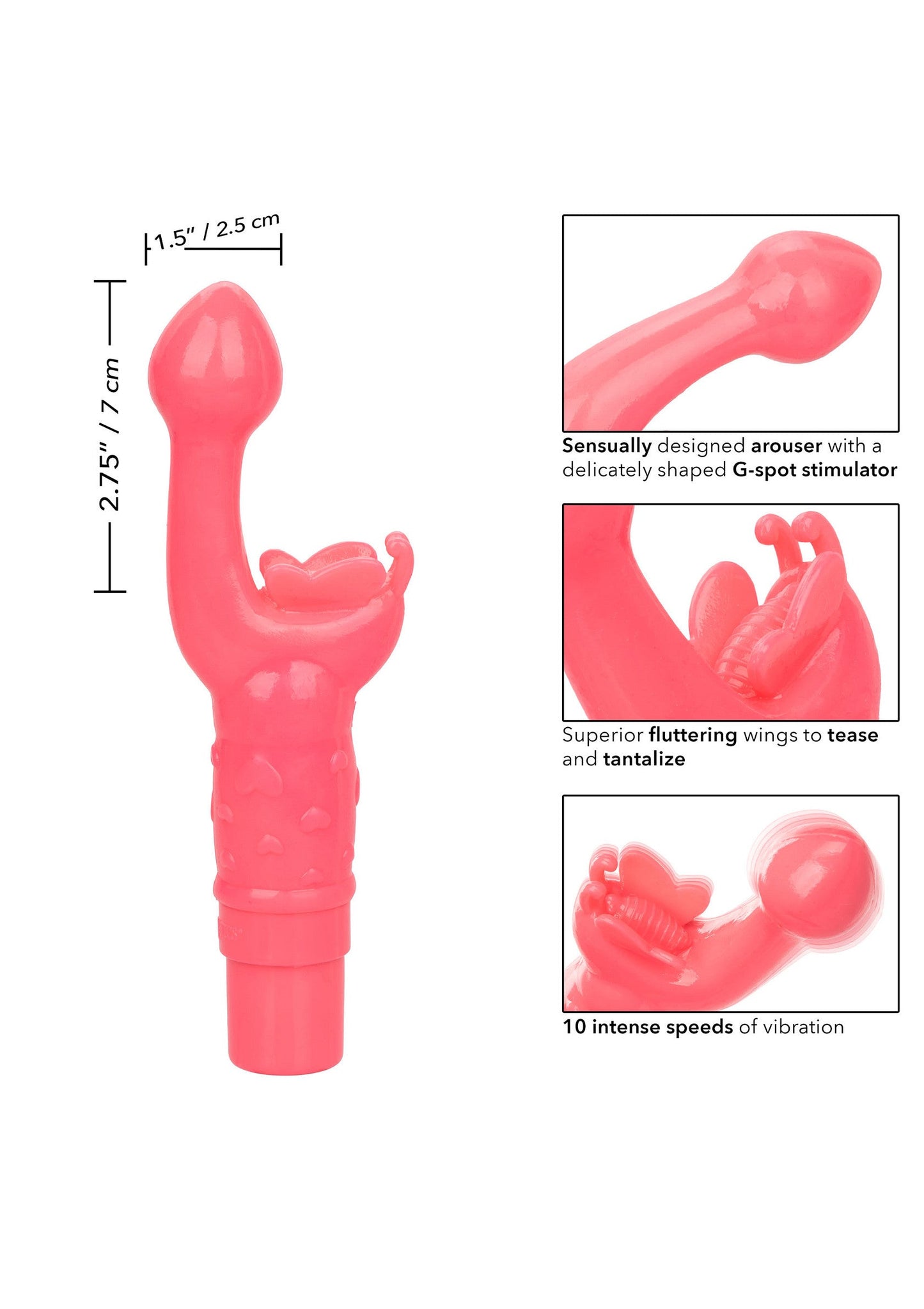 12529 calexotics kiss vibes rechargeable butterfly kiss