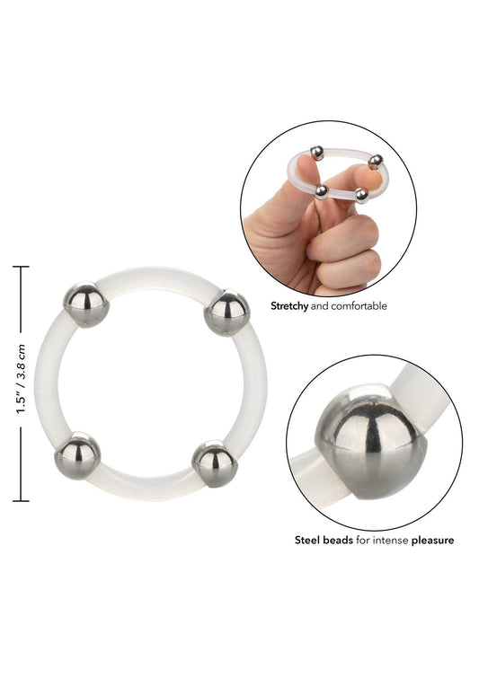 12765 calexotics rings steel beaded silicone ring l
