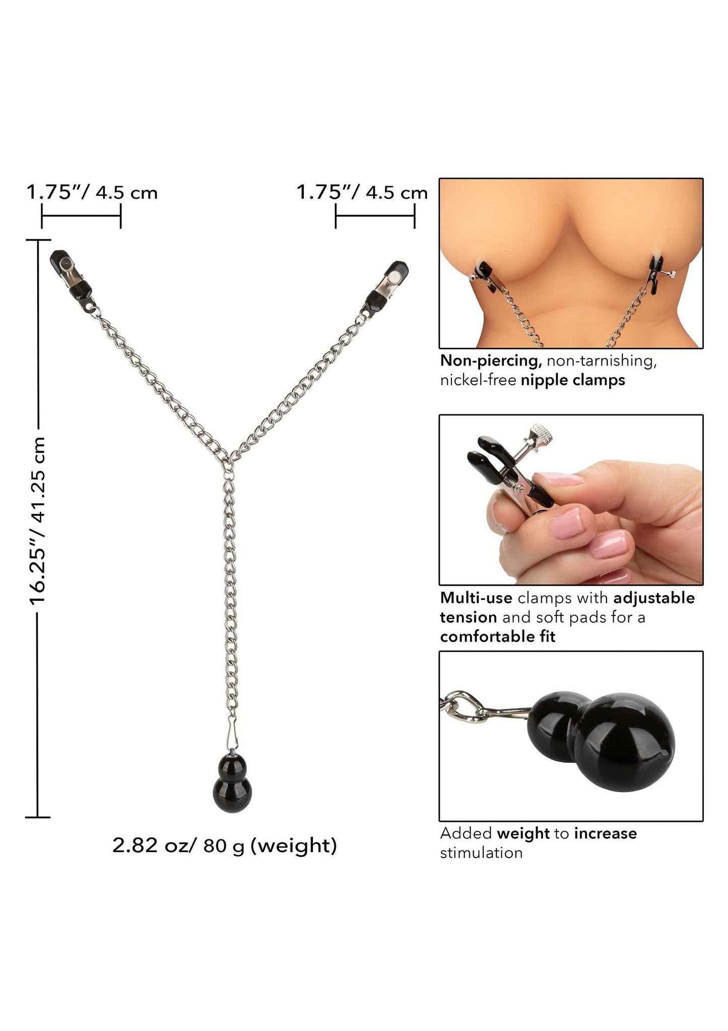 12957 calexotics nipple play weighted nipple clamps