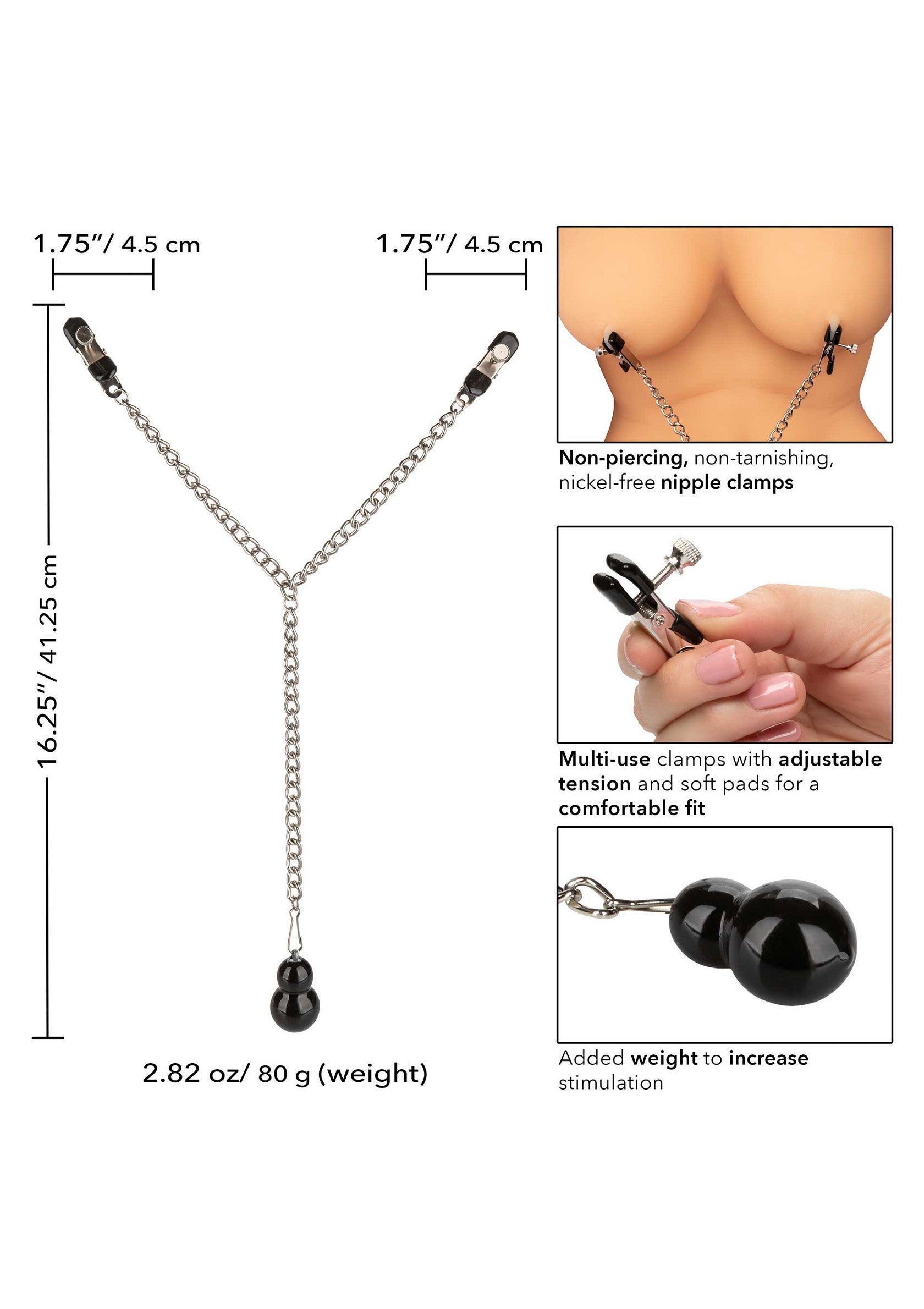 12957 calexotics nipple play weighted nipple clamps