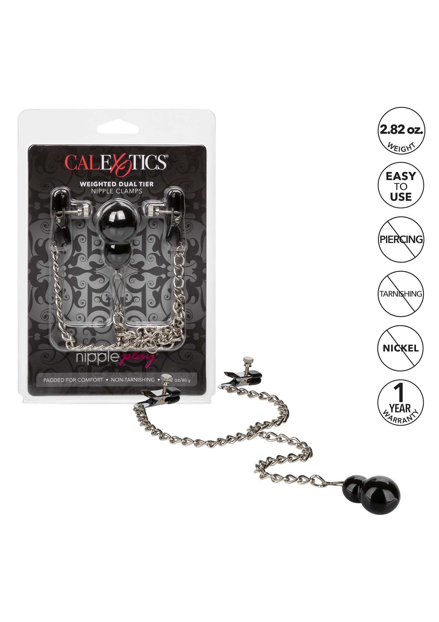 12957 calexotics nipple play weighted nipple clamps