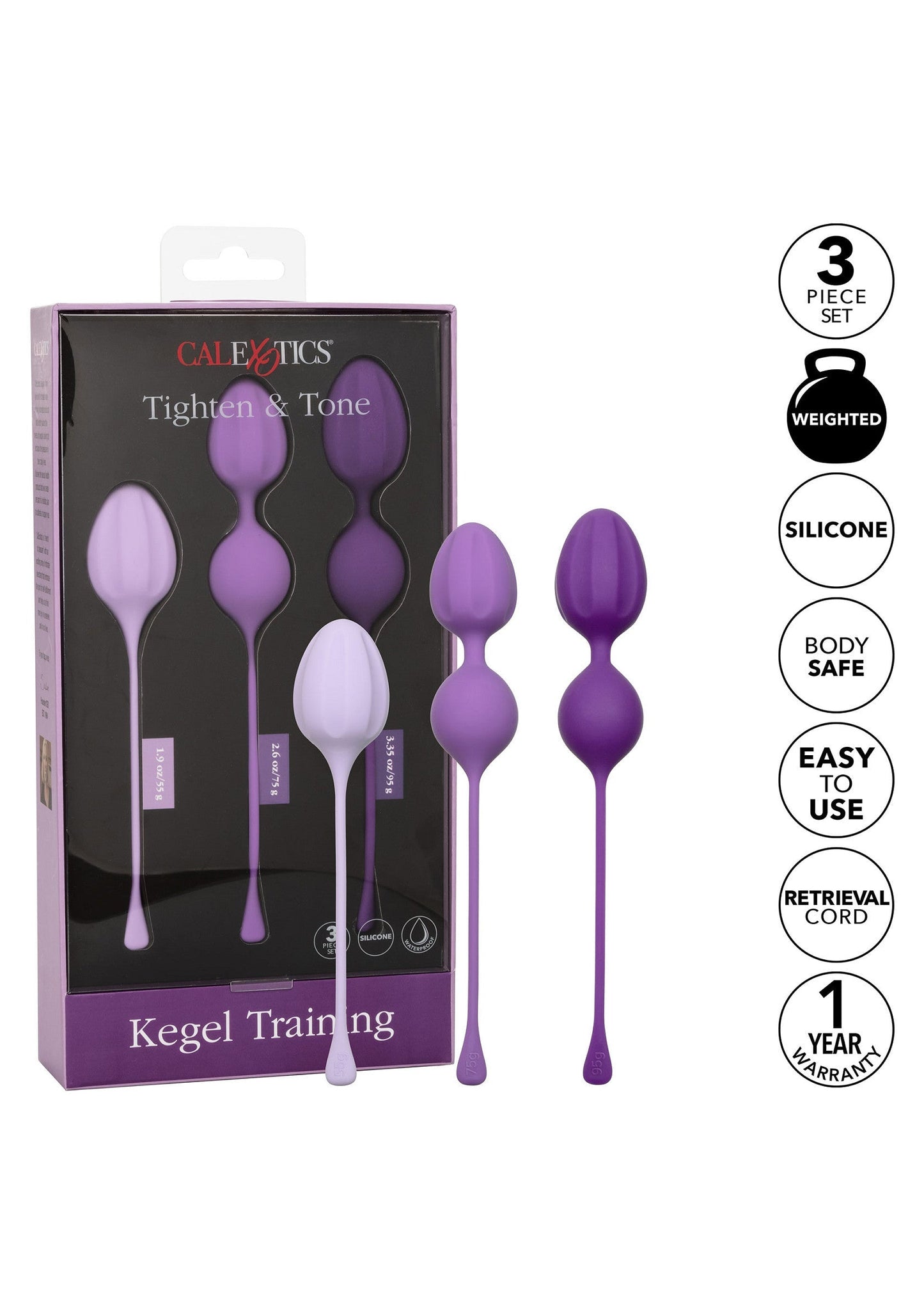 13537 calexotics kegel exercisers kegel training 3 pcs