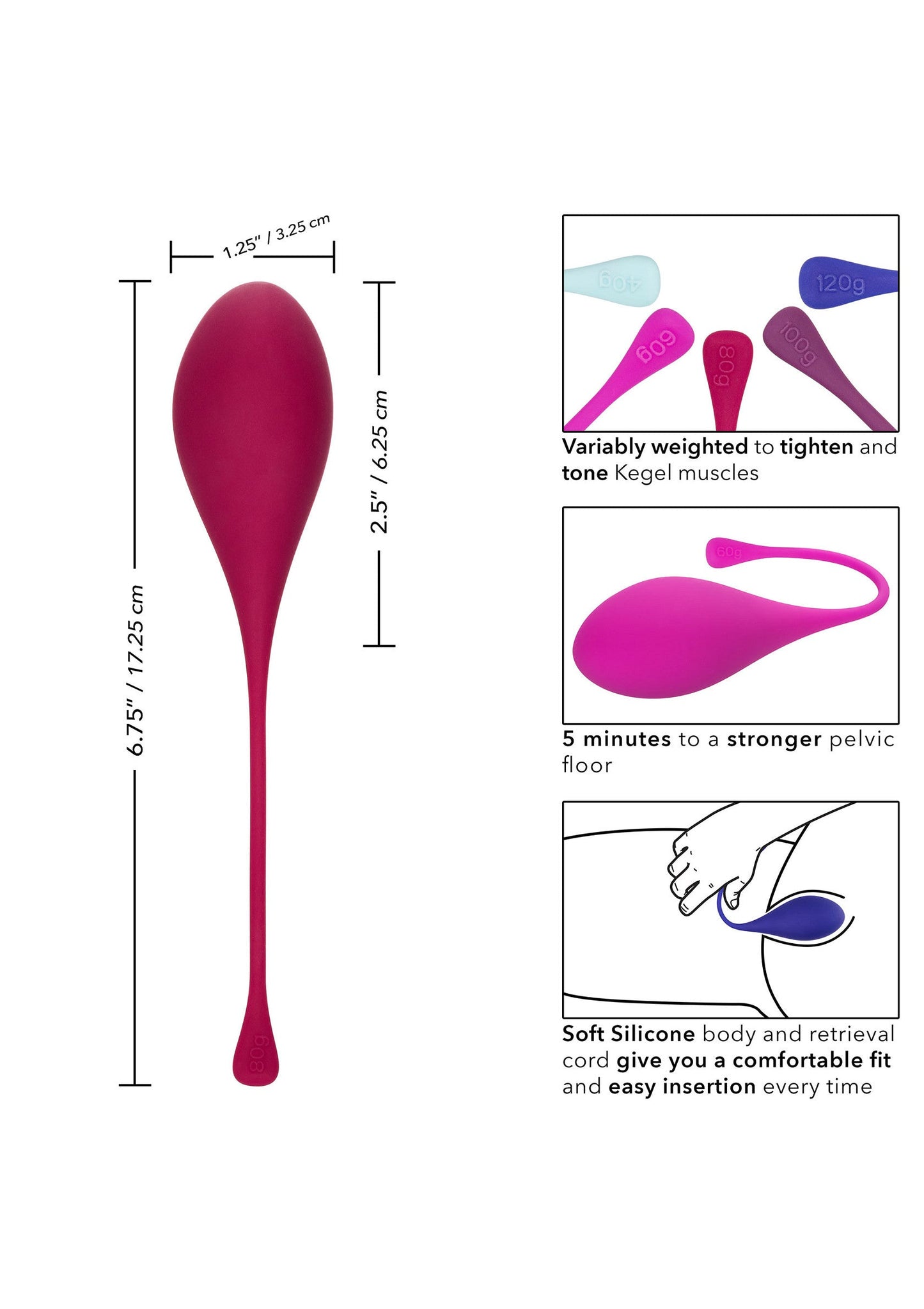 13538 calexotics kegel exercisers kegel training 5 pcs