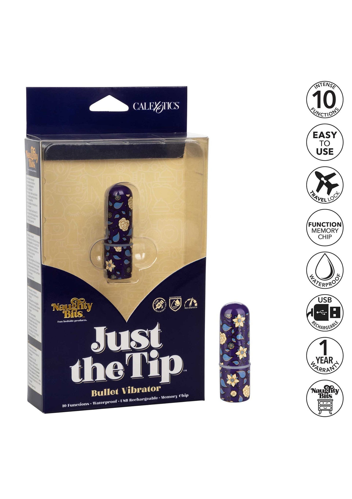 14178 calexotics naughty bits just the tip bullet vibrator