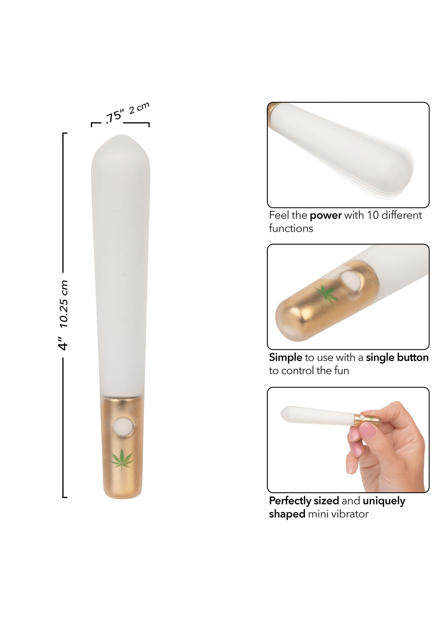 14185 calexotics naughty bits smoke show mini joint vibrator