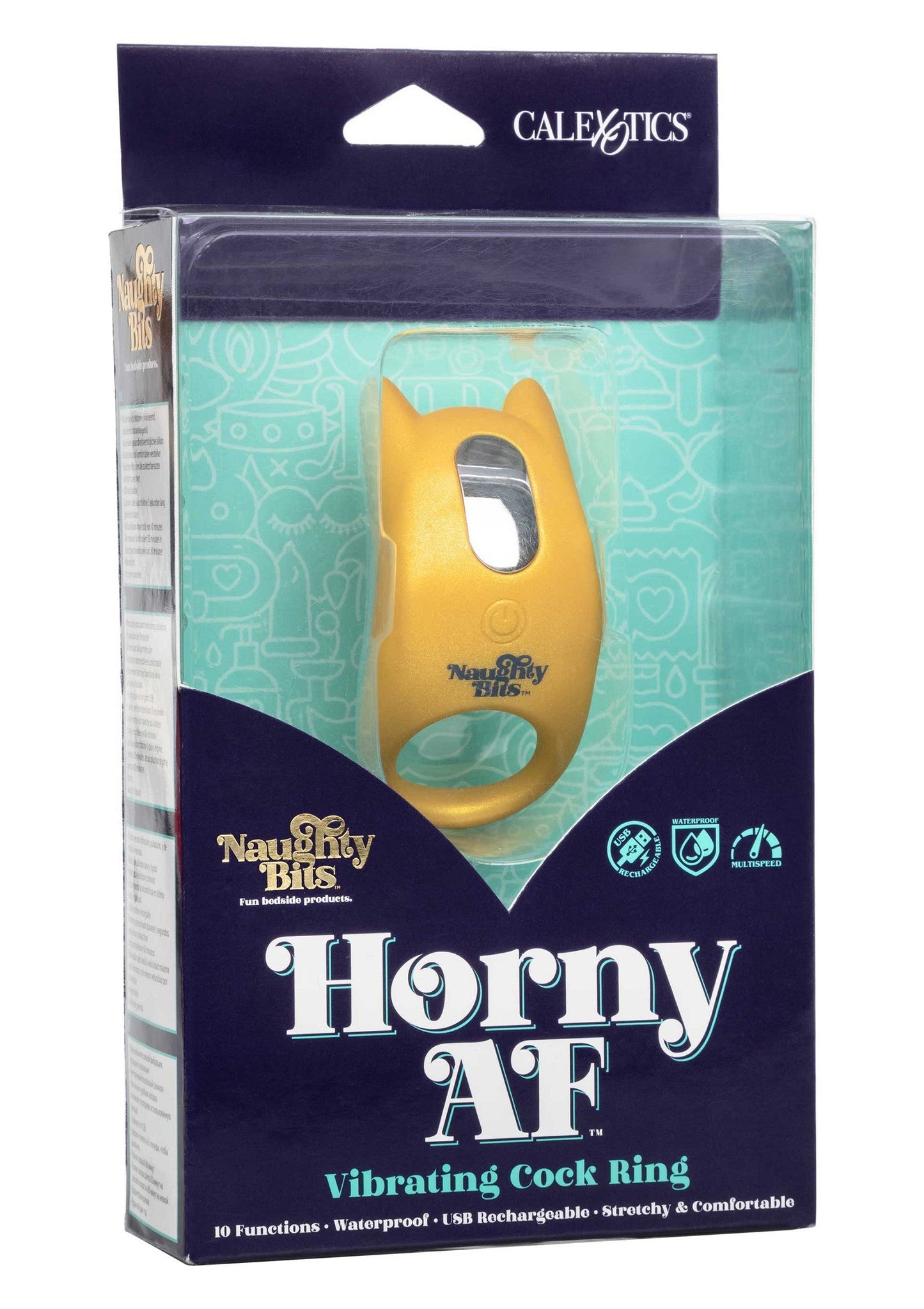 14188 calexotics naughty bits horny af vibrating cock ring