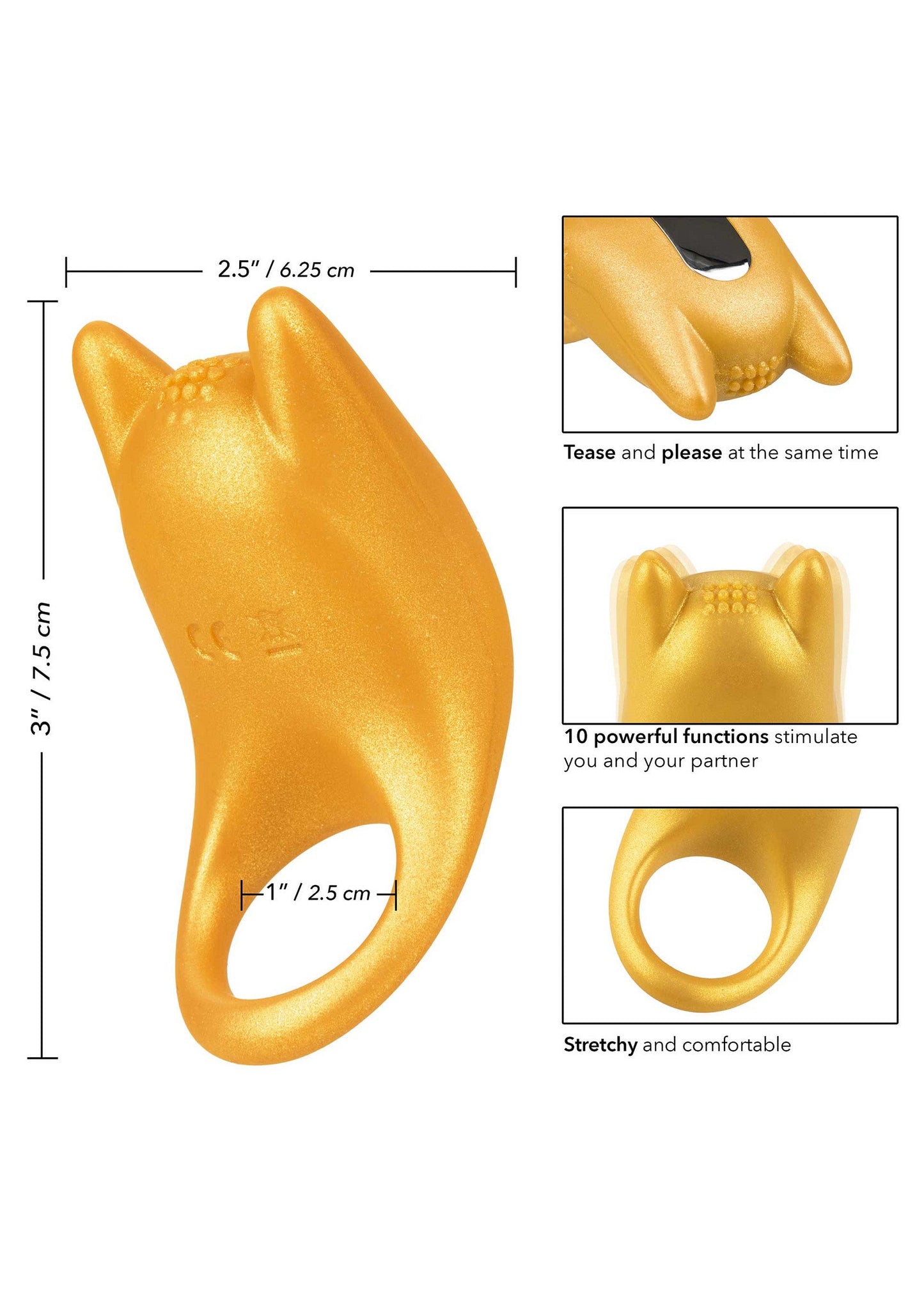 14188 calexotics naughty bits horny af vibrating cock ring