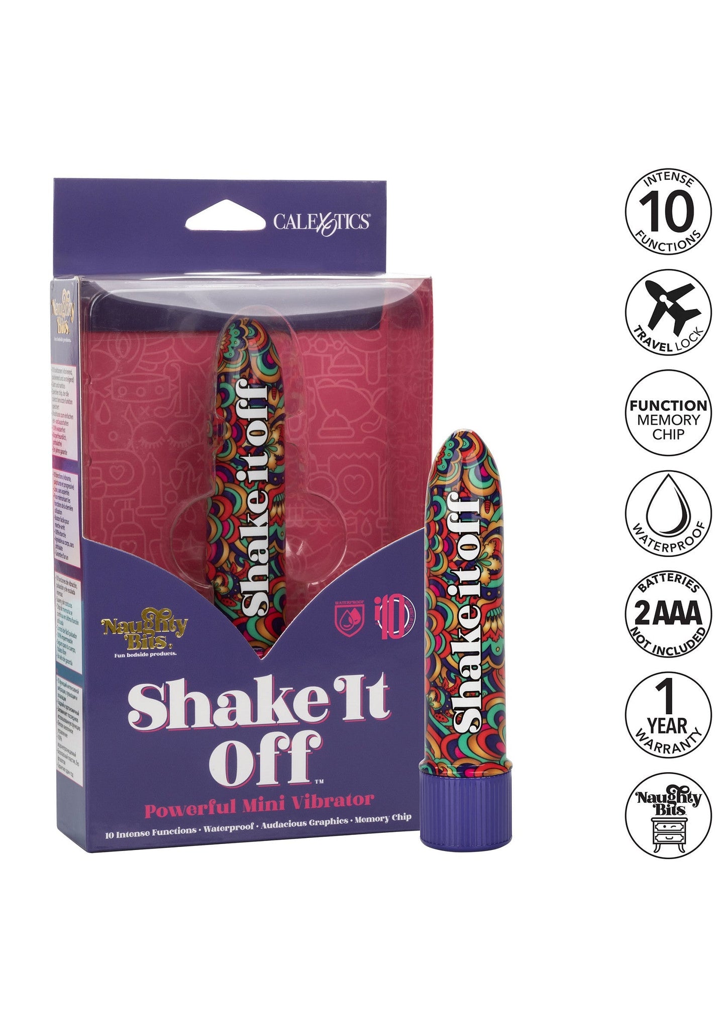 14190 calexotics naughty bits shake it off mini vibrator
