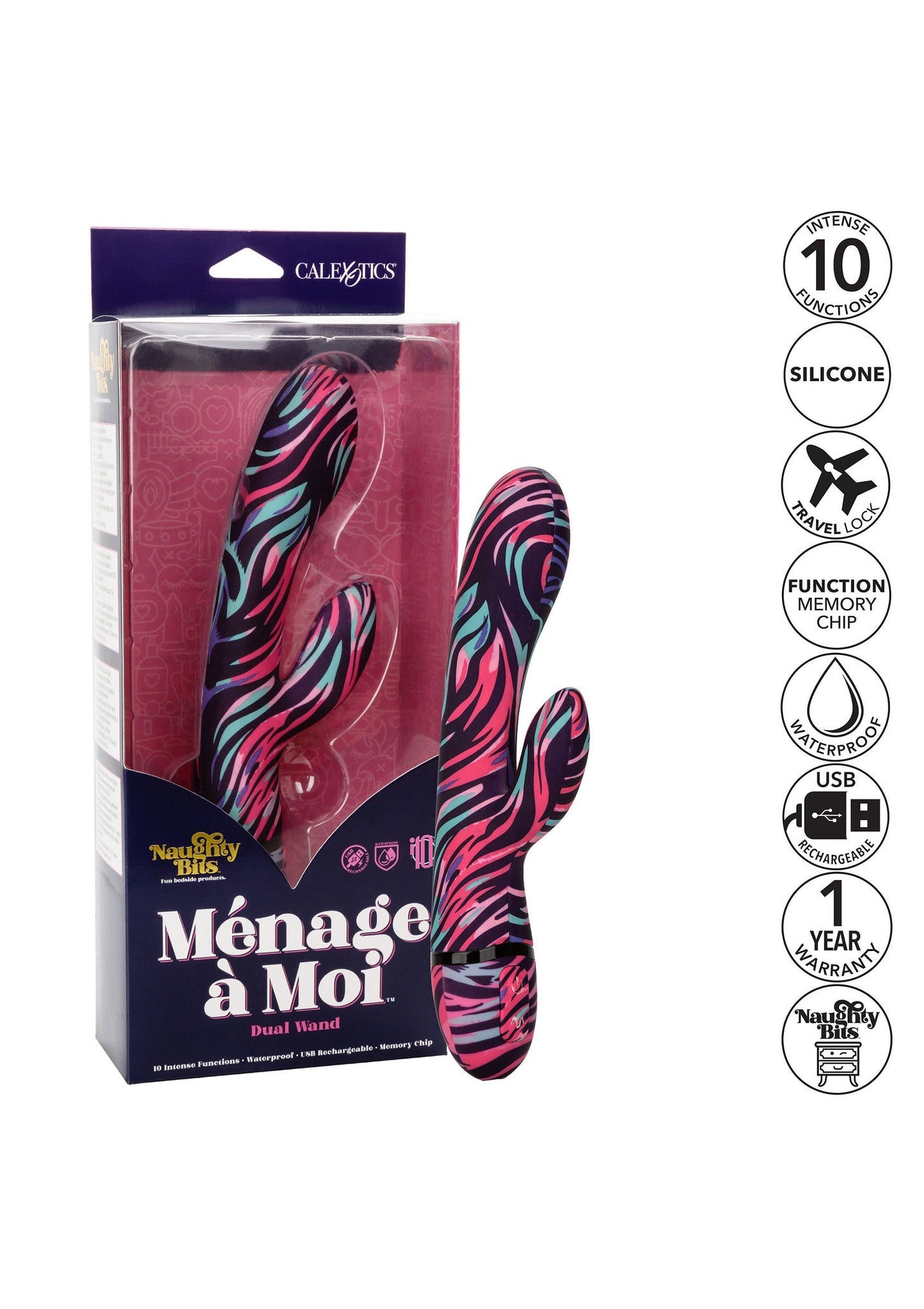 14195 calexotics naughty bits menage a moi dual wand