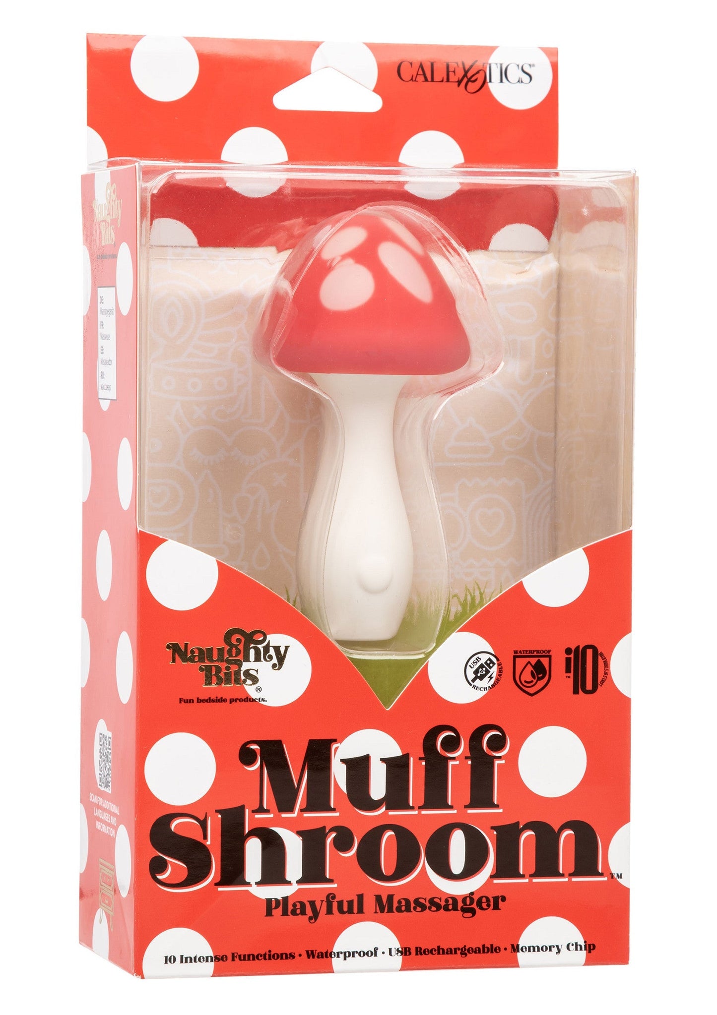 14197 calexotics naughty bits muff shroom playful massager