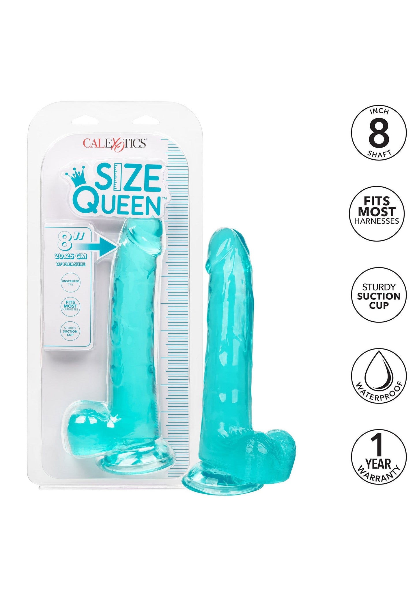 14512 calexotics size queen queen size dong 8 inch