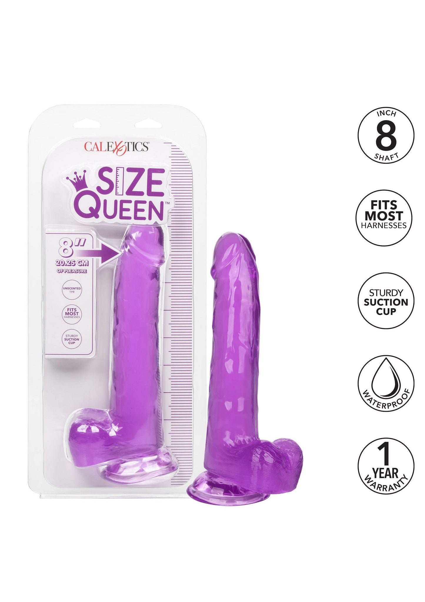 14512 calexotics size queen queen size dong 8 inch