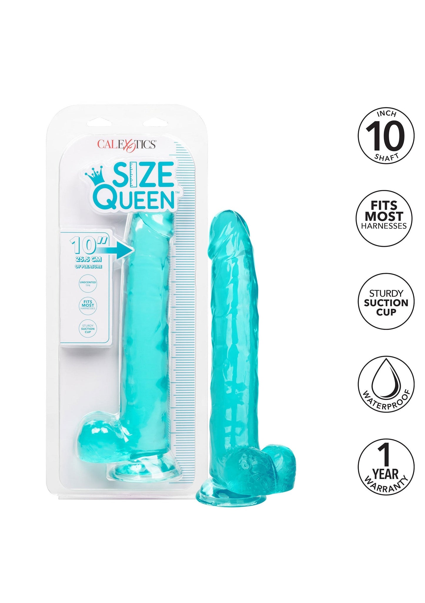 14513 calexotics size queen queen size dong 10 inch