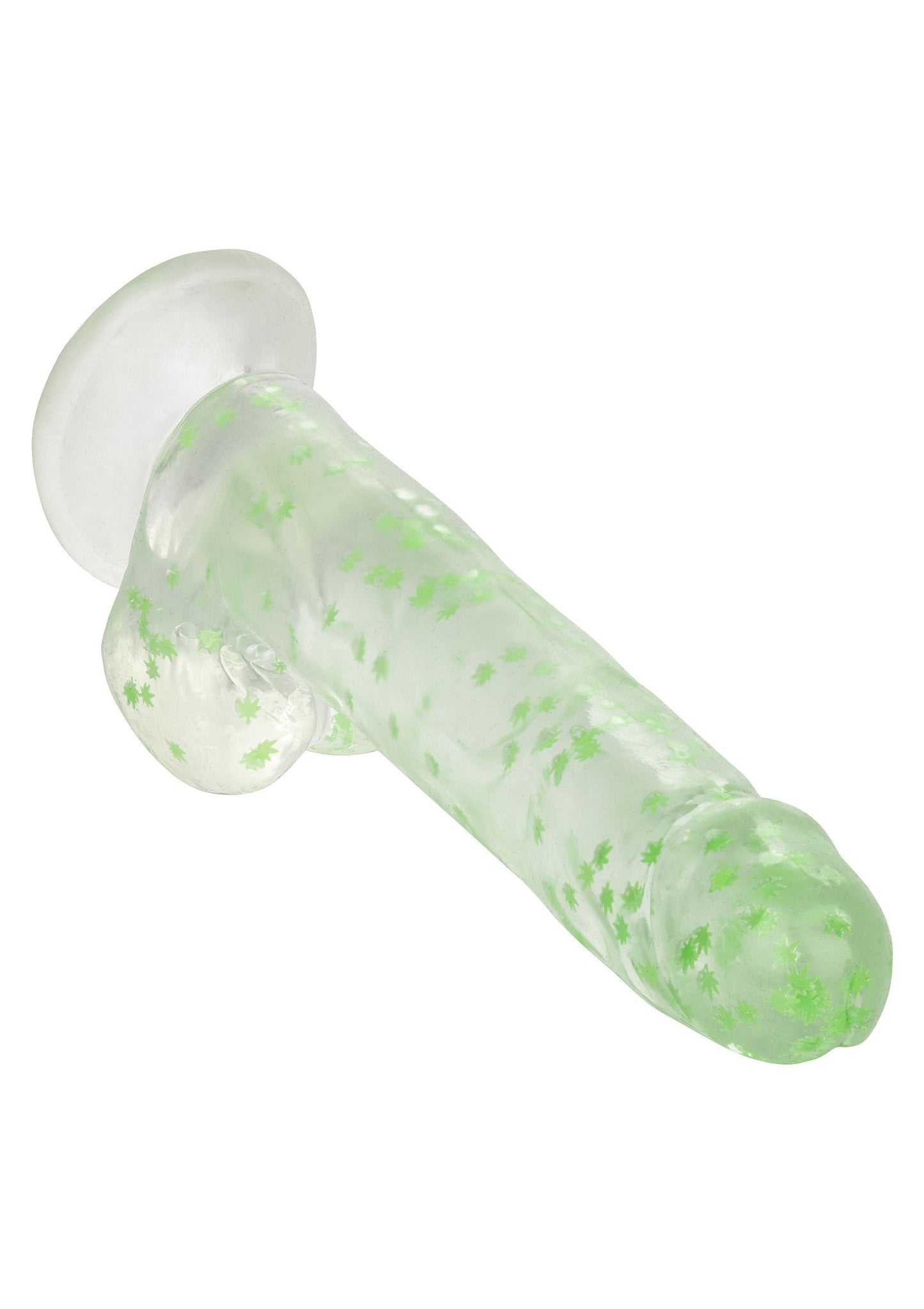 14729 calexotics naughty bits i leaf dick glow dildo