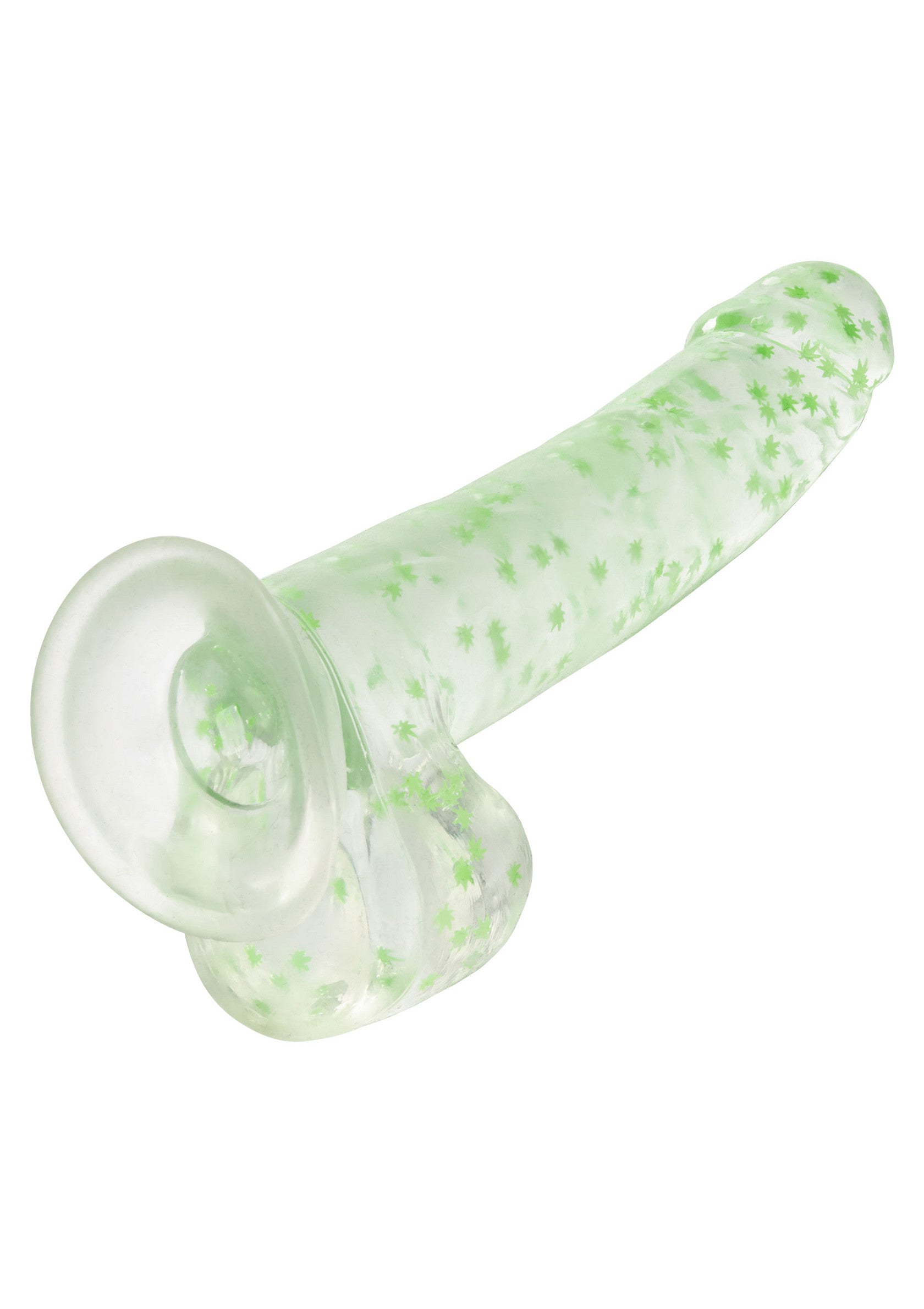 14729 calexotics naughty bits i leaf dick glow dildo