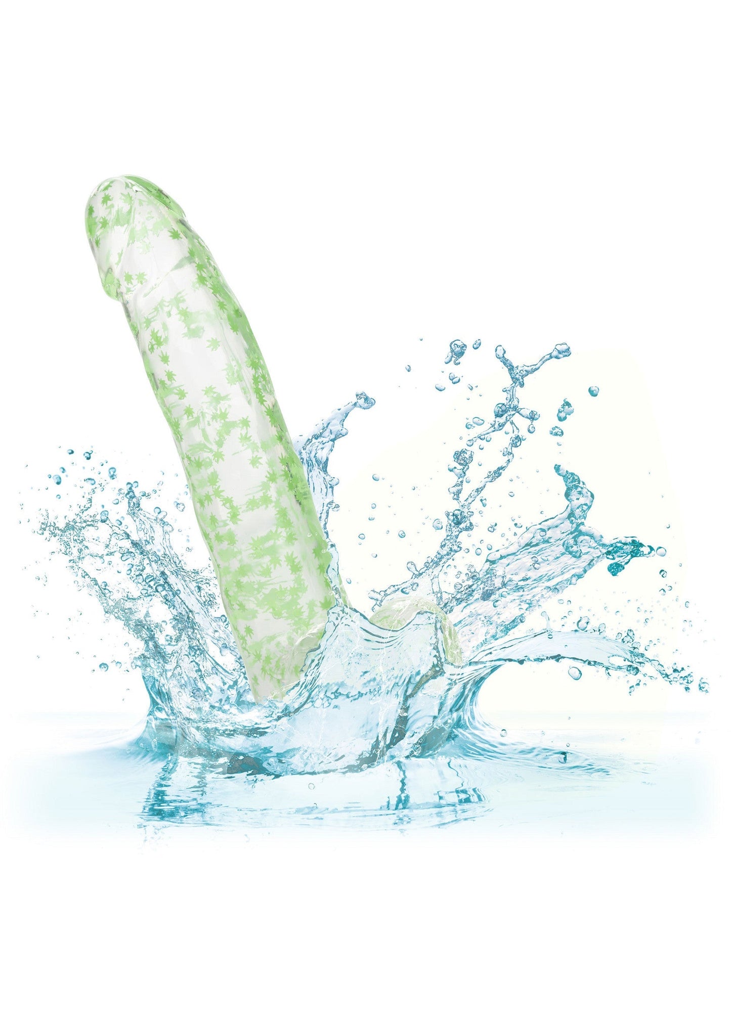 14729 calexotics naughty bits i leaf dick glow dildo