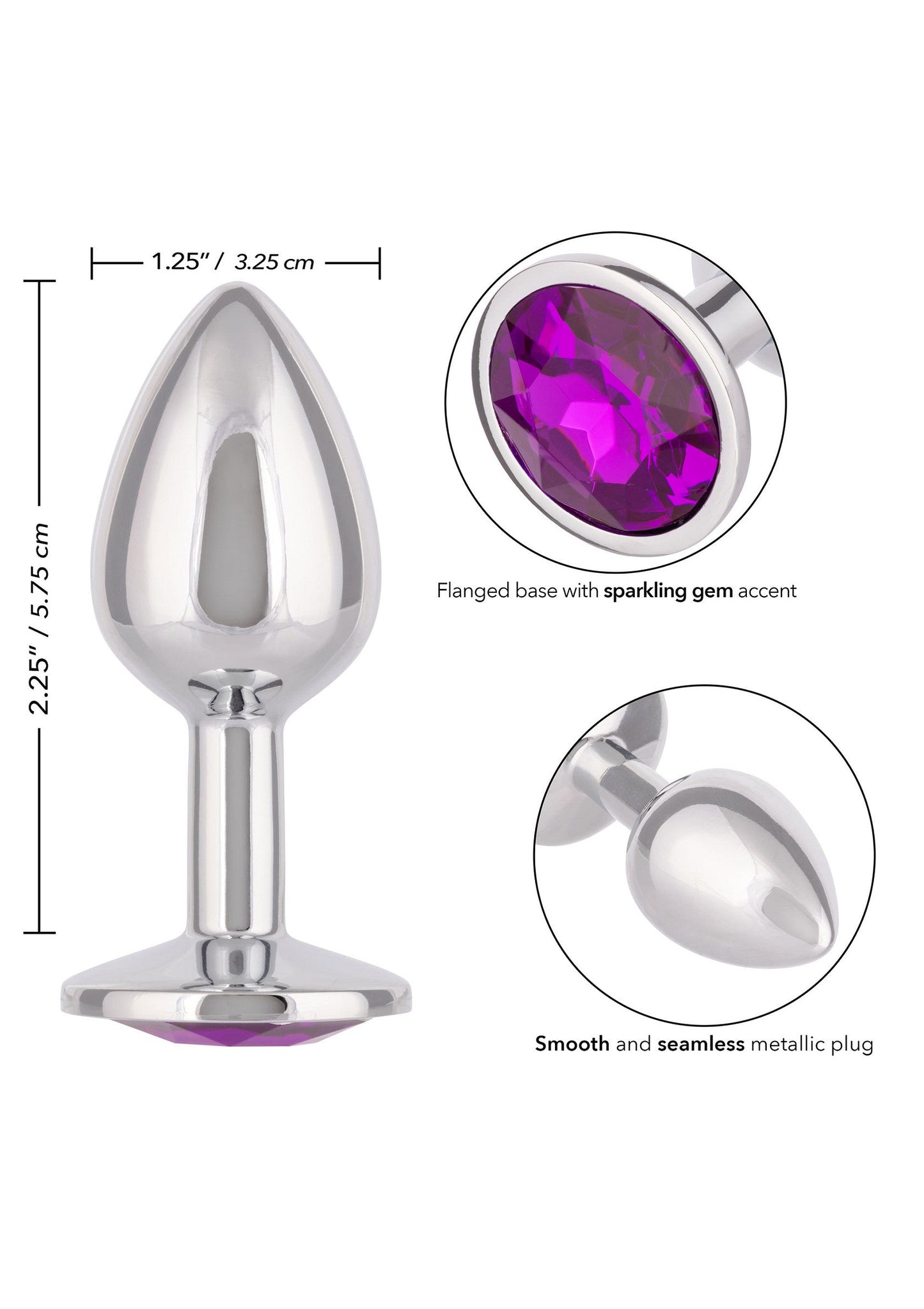 16512 calexotics jewel jewel small amethyst plug