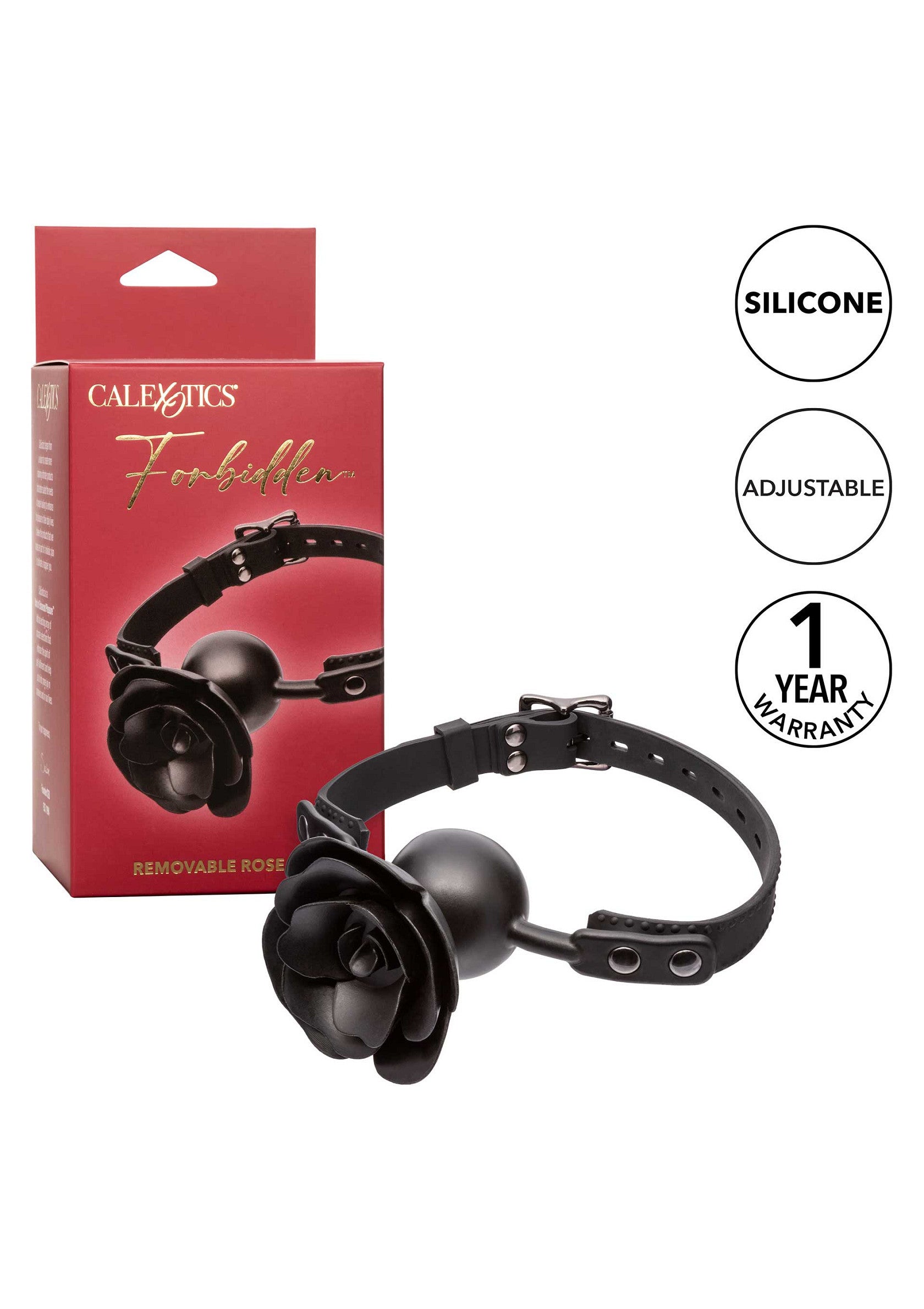 16537 calexotics forbidden removable rose gag