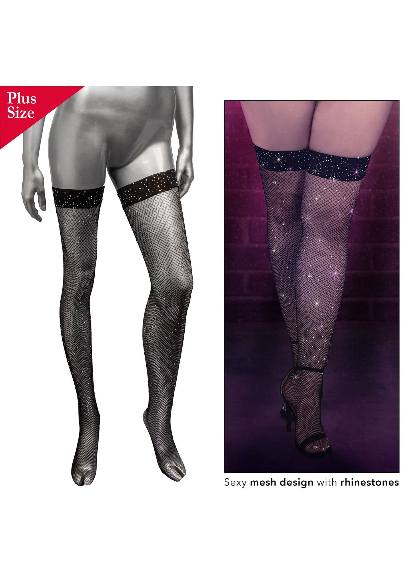 16632 calexotics radiance thigh high stockings plus