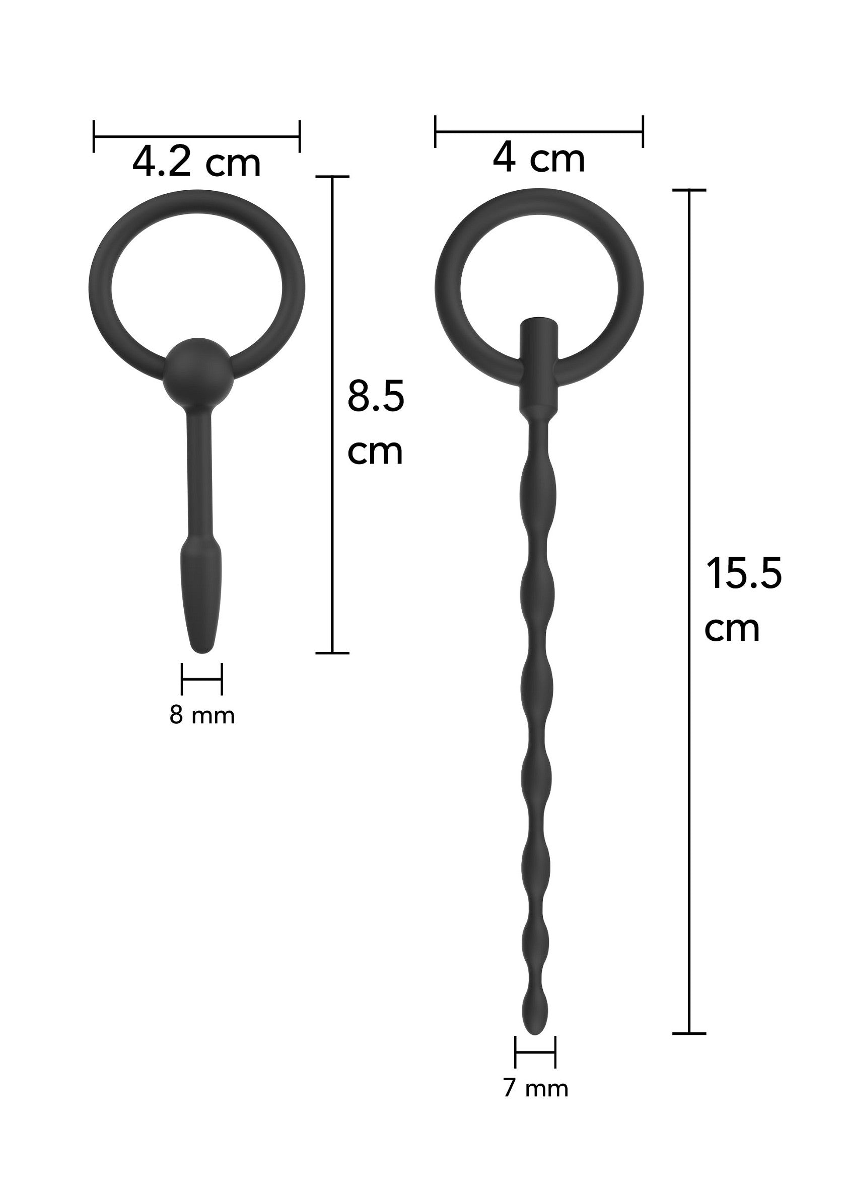 16812 hidden desire extreme penis plug set small 2 pcs
