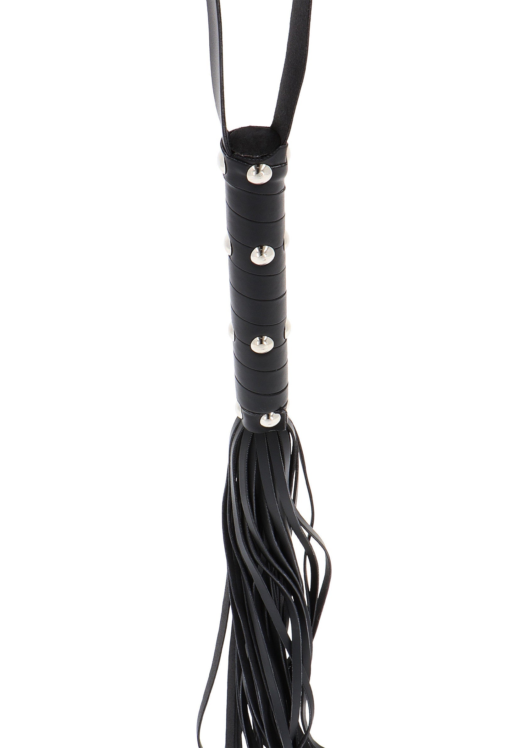 16897 hidden desire extreme long studded flogger whip