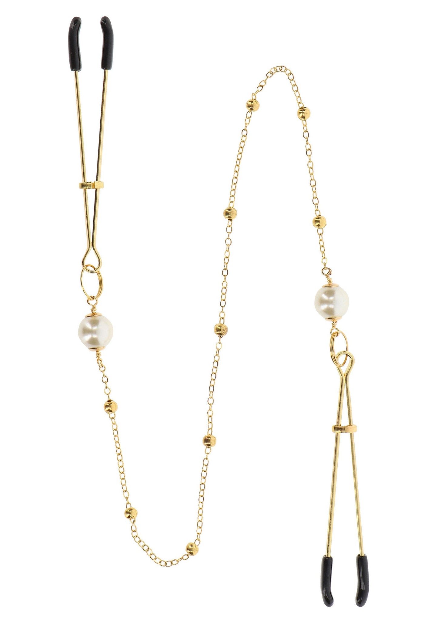 17280 taboom nipple play tweezers pearl deluxe chain