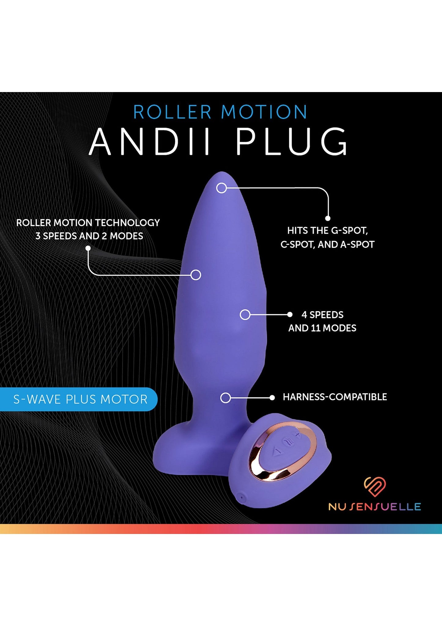 17509 nu sensuelle andii roller motion plug