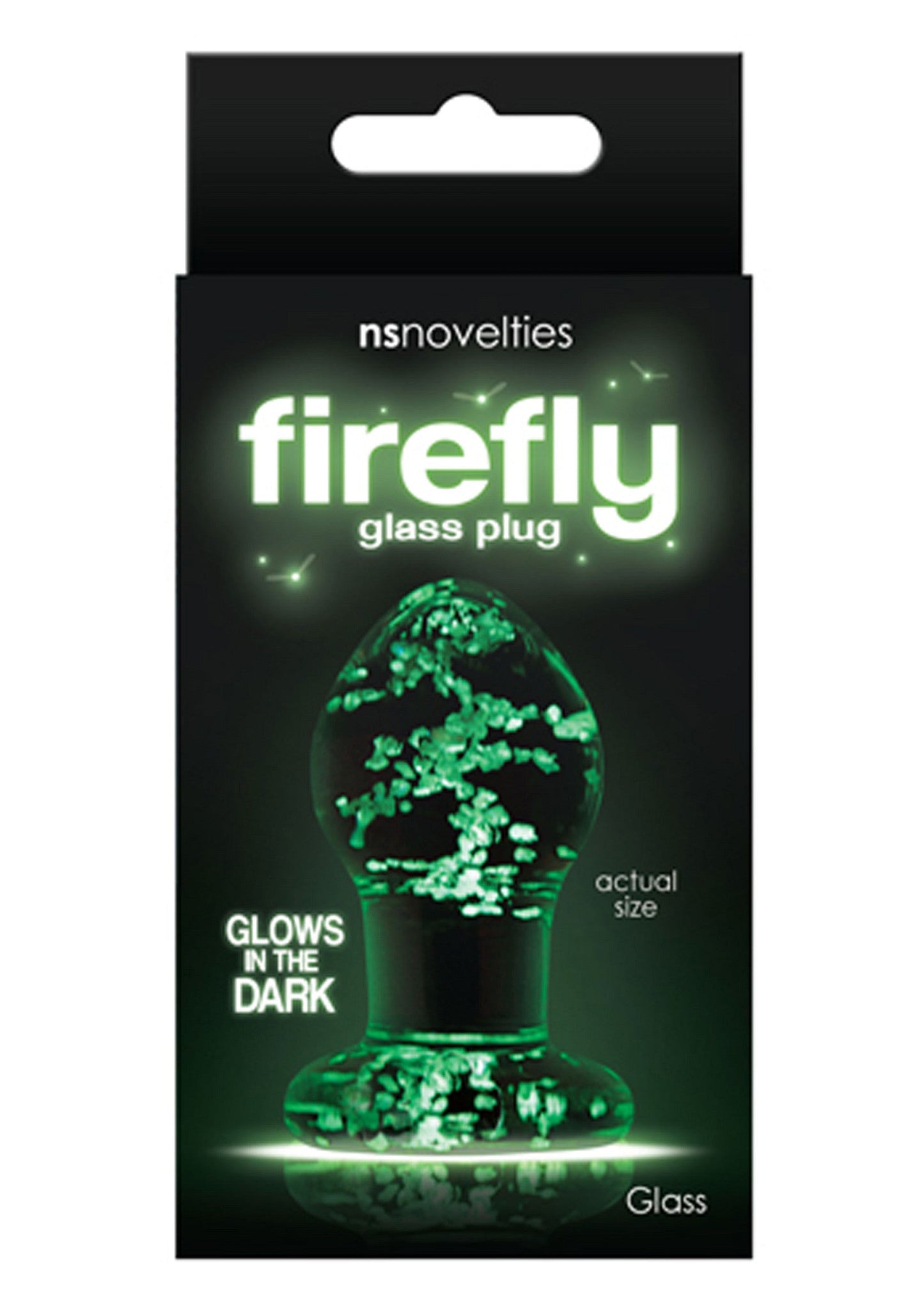 18198 ns novelties fire fly firefly glass plug small